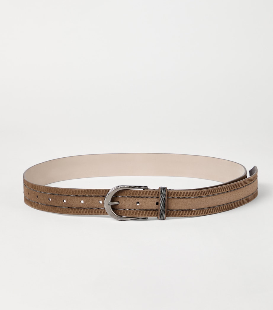 Brunello Cucinelli Suede Textured Belt Image 3