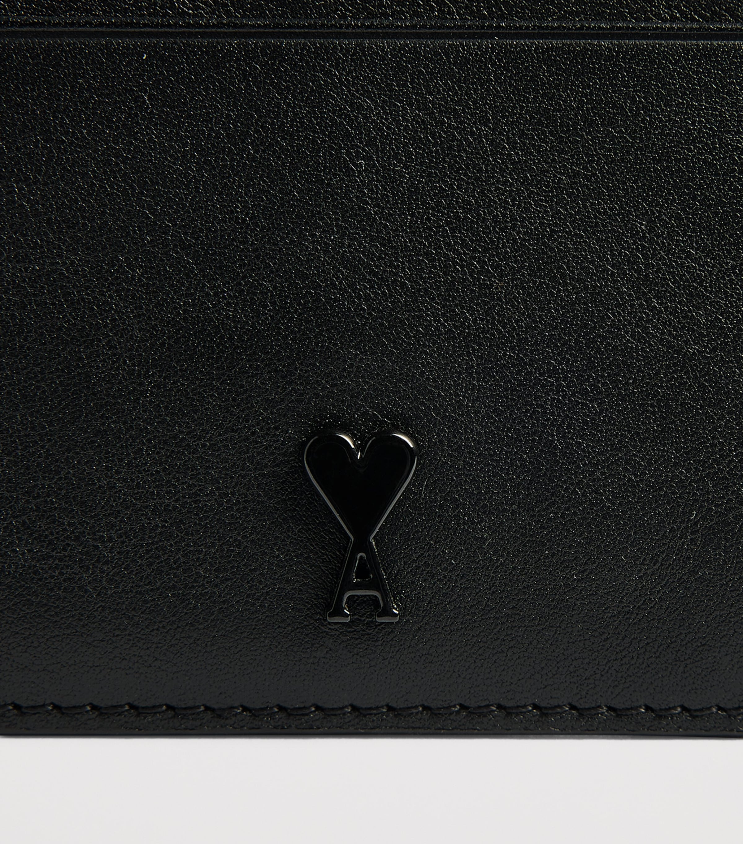 Leather Ami de Coeur Card Holder NOIR Image 3