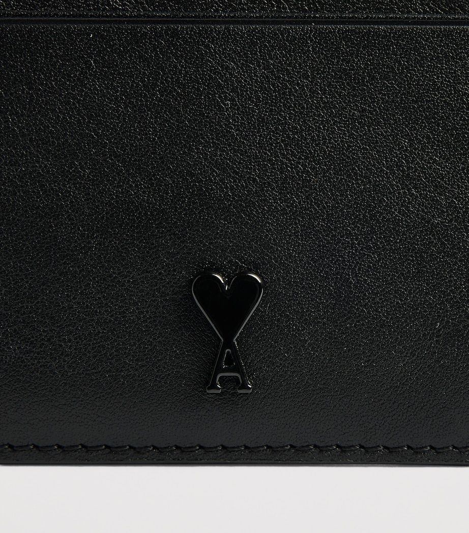 Leather Ami de Coeur Card Holder NOIR Image 3