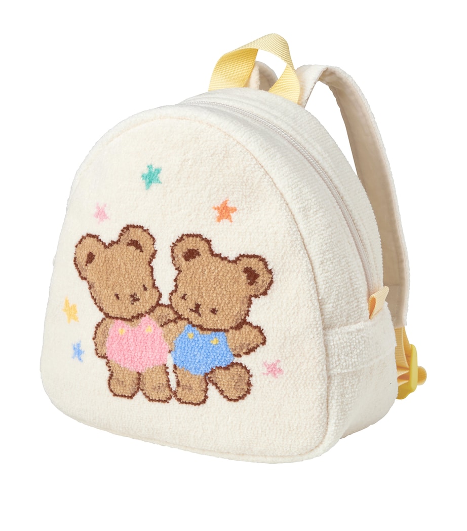 Miki House Cotton Chenille Bear Backpack Image 1