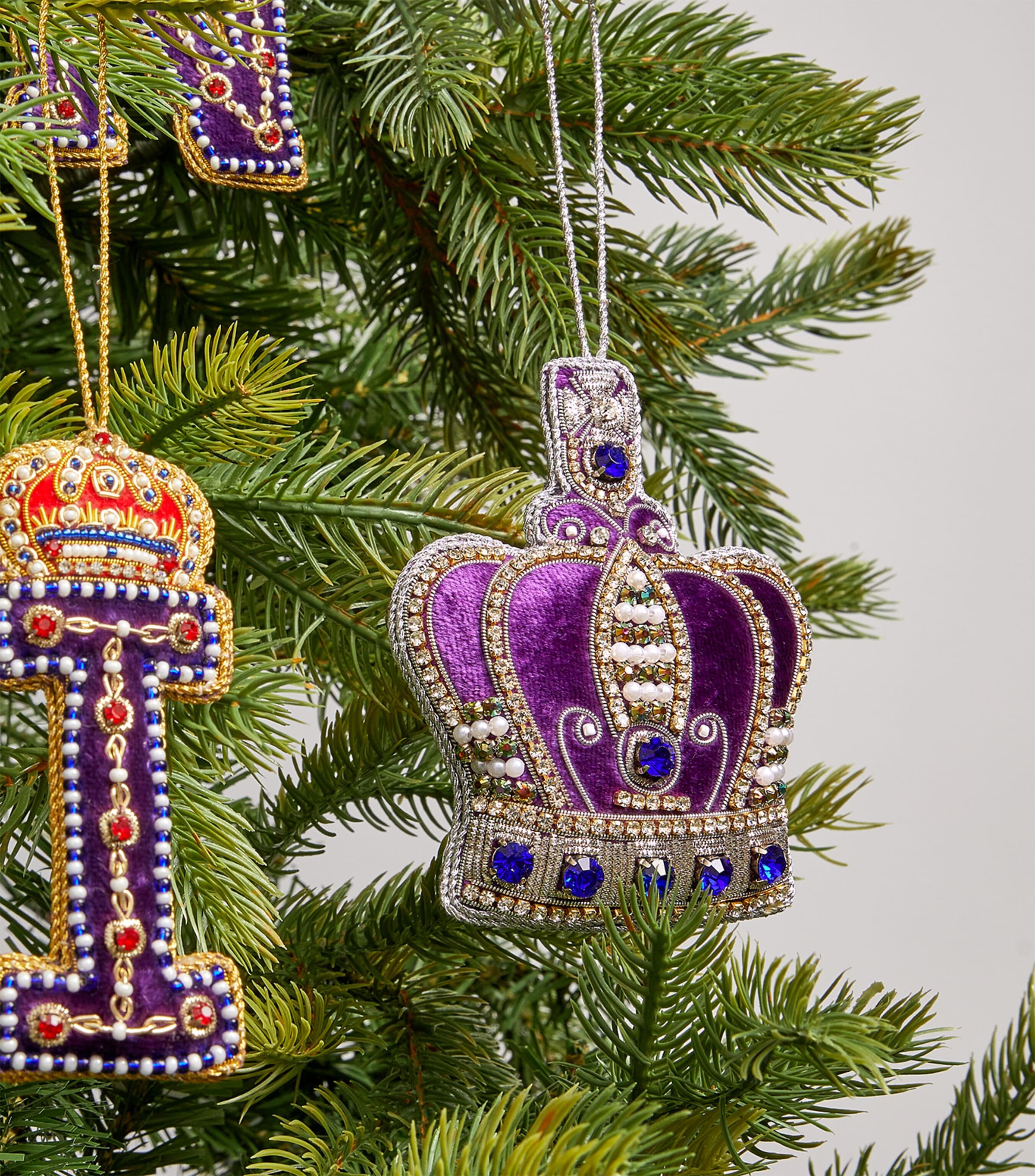 Beaded Crown Tree Decoration MULTI Image 2