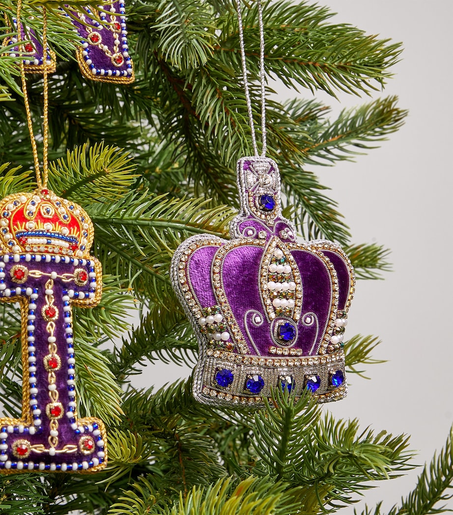 Beaded Crown Tree Decoration MULTI Image 2