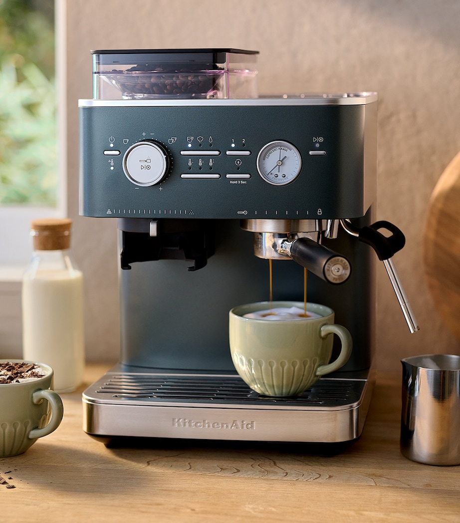 KitchenAid Semi Automatic Espresso Machine with Burr Grinder Juniper Image 9