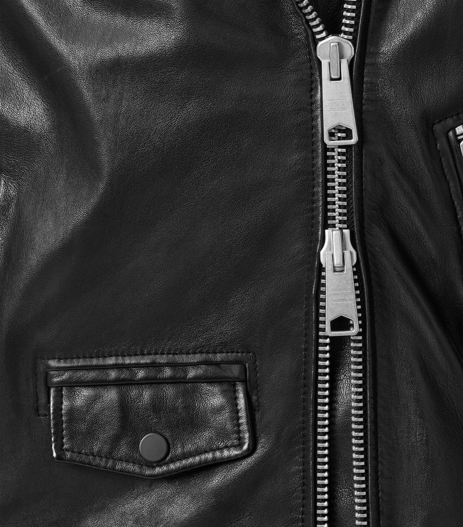 Leather Billie Biker Jacket BLACK Image 12