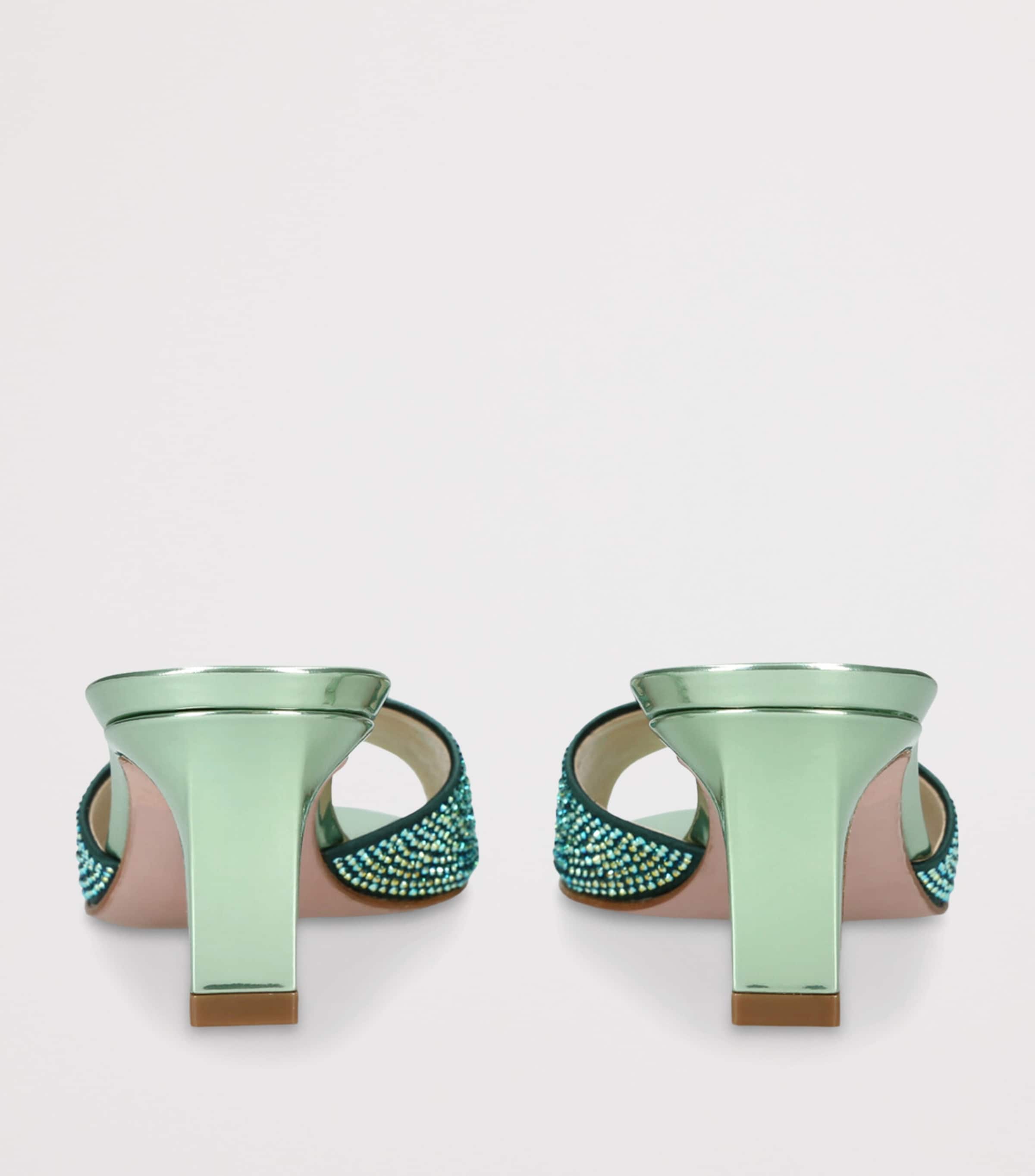Crystal Comet Mules 50 PALE GREEN Image 2