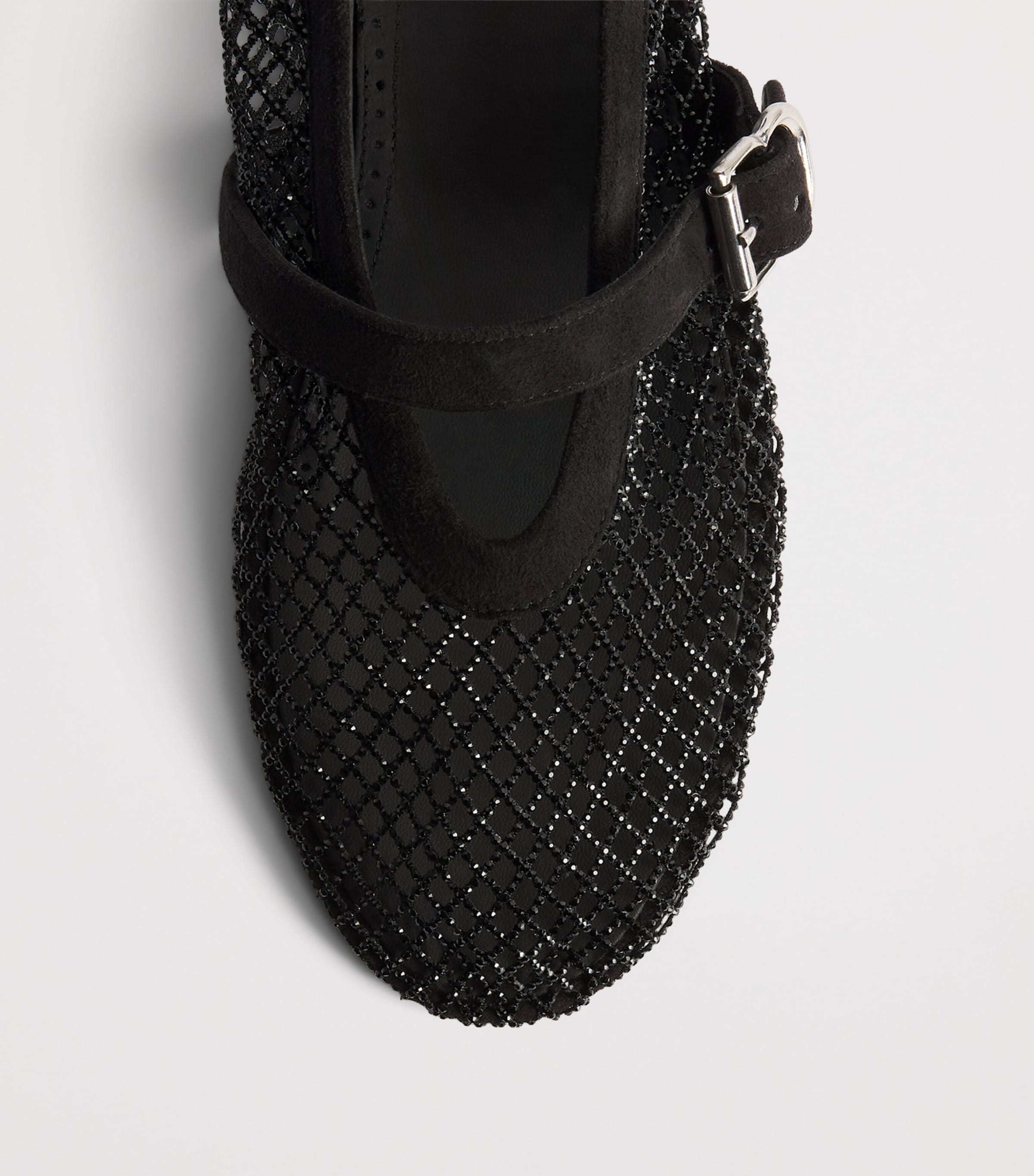 Alaïa Mesh Embellished Ballet Flats Black Image 6