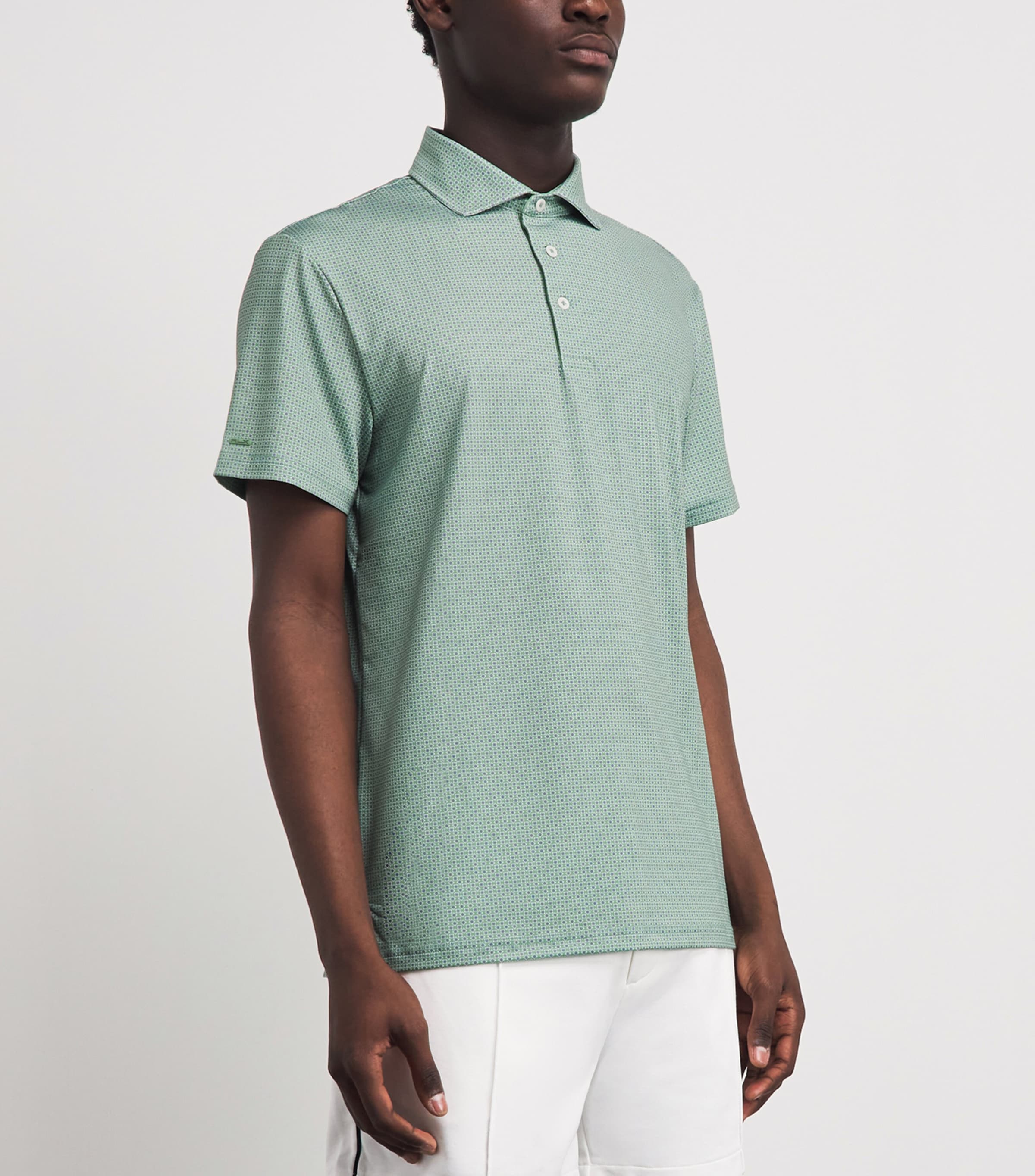 RLX Ralph Lauren Mens Foulard Print Polo Shirt Green Foulard Image 4