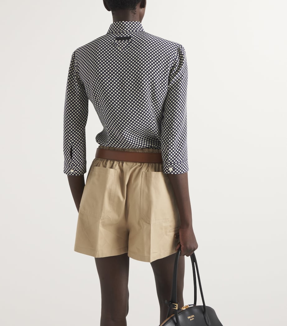 Prada Womens Cotton Poplin Bermuda Shorts Image 4