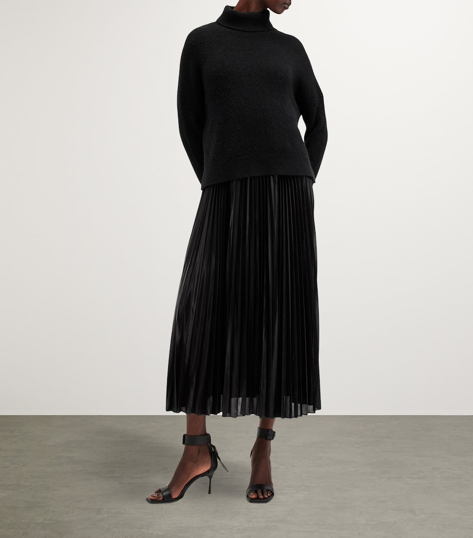 AllSaints Black Spark 2-in-1 Midi Dress | Harrods MT AllSaints Black Spark 2-in-1 Midi Dress | Harrods MT