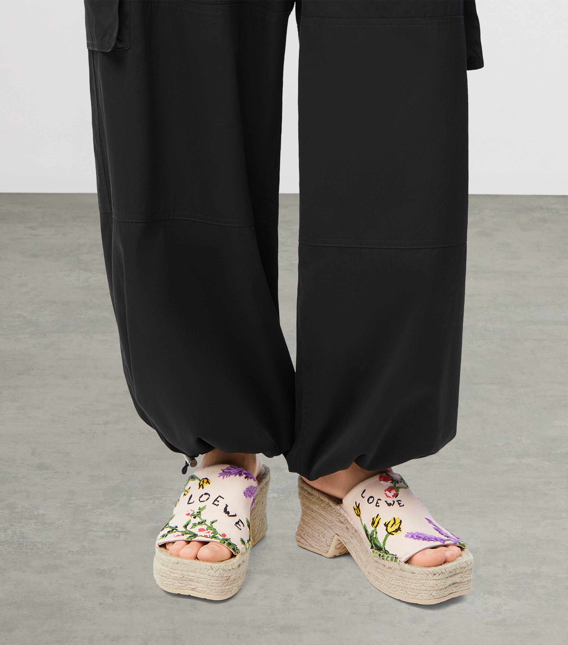 LOEWE x Paula's Ibiza Embroidered Espadrille Sandals 80 Cream/multicolor Image 2