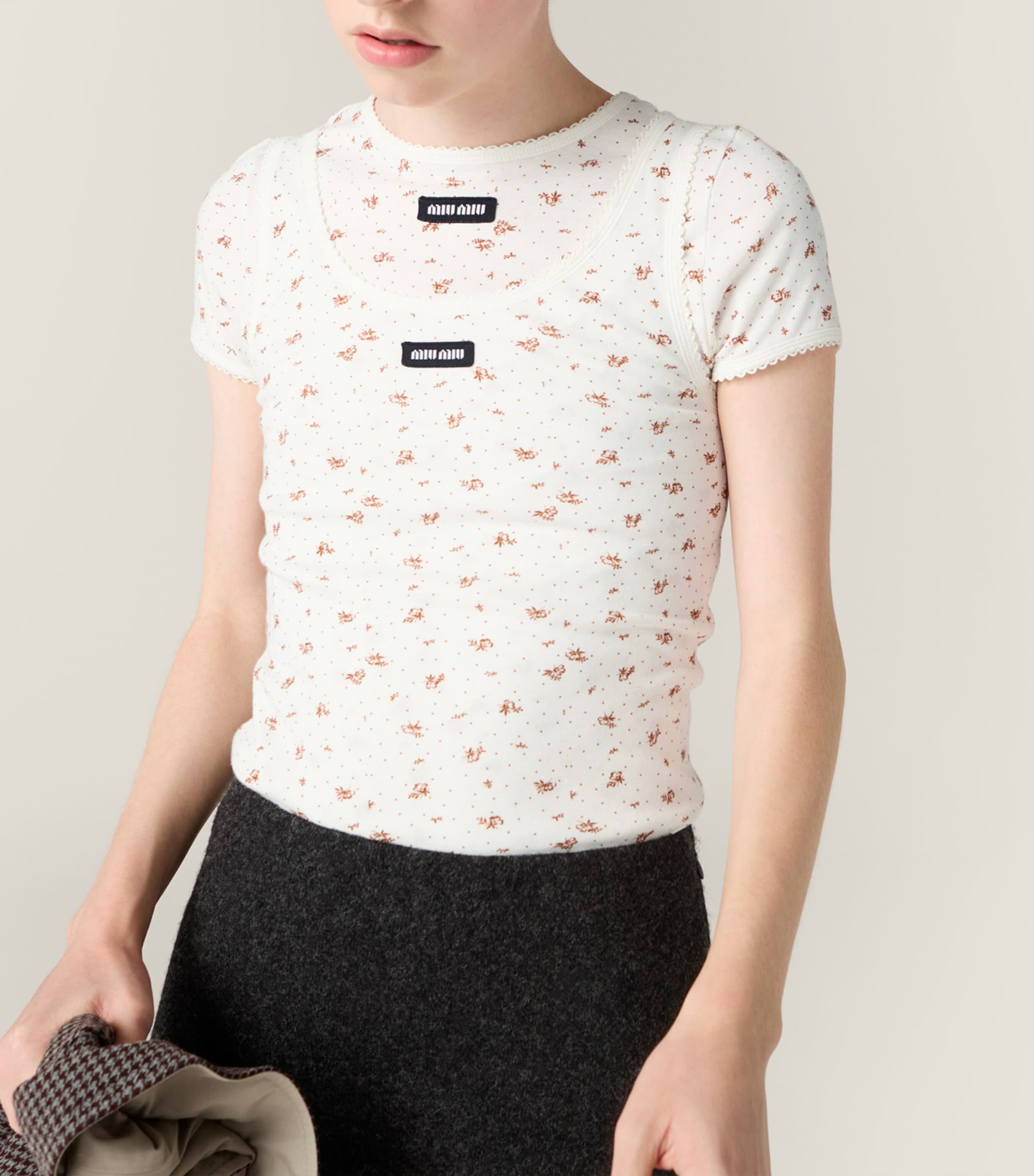 Cotton Jersey Ribbed Tank Top F0O7V Image 4