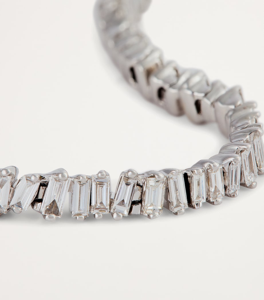 White Gold and Diamond Fireworks Three-Row Tennis Bracelet 18K WG/WD Image 11