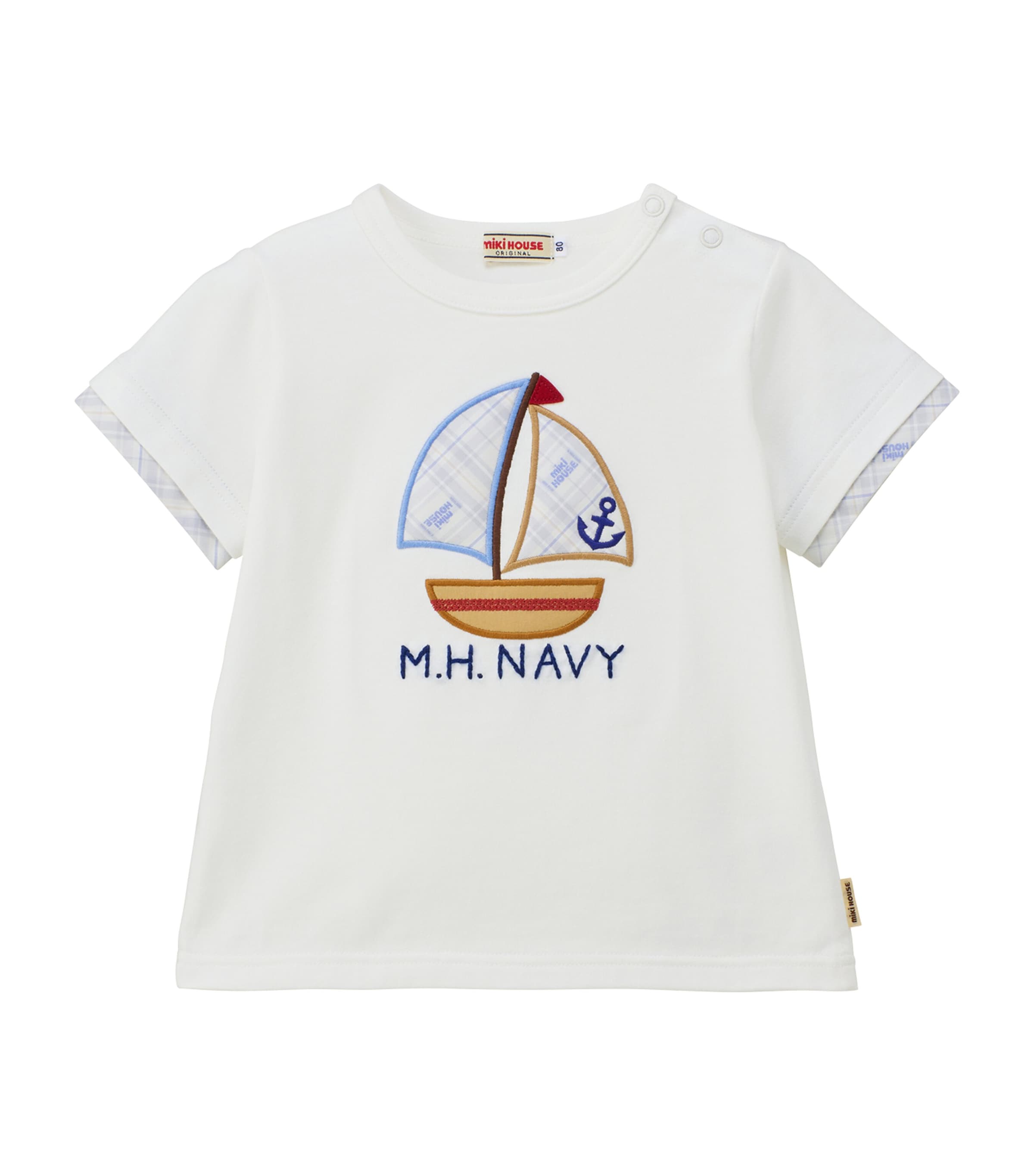 Miki House Cotton Embroidered Sailor T-Shirt (2-7 Years) Image 1