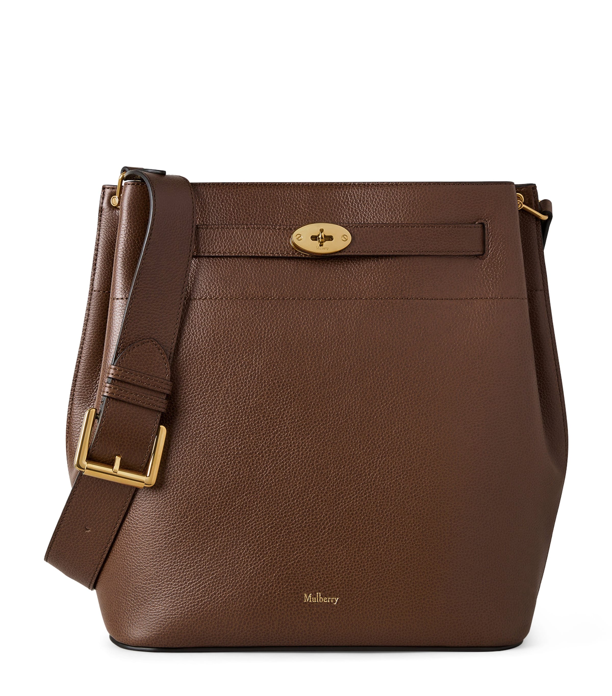 Mulberry Large Leather Islington Bucket Bag In Brown