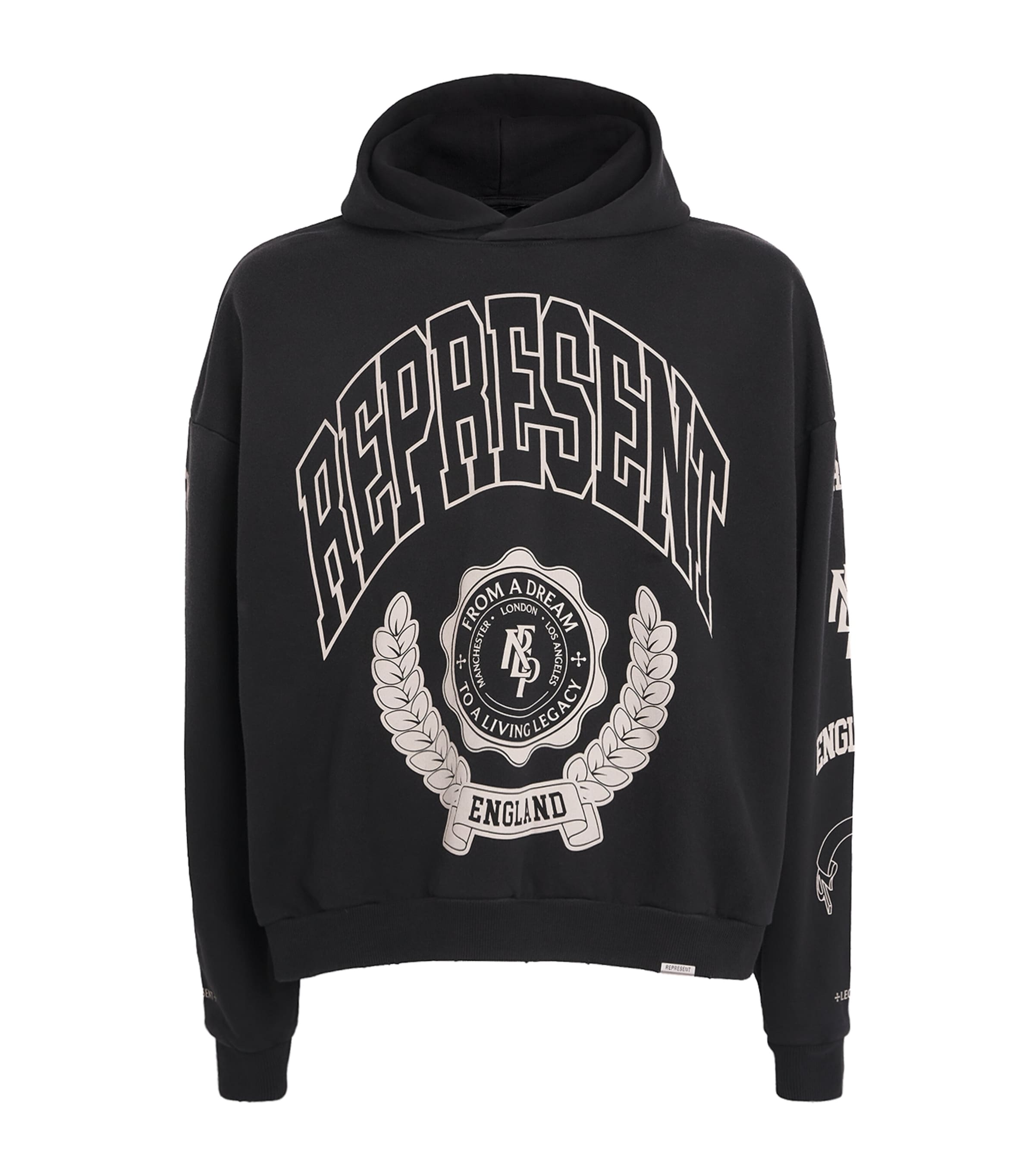 Cotton Legacy Crest Hoodie STAINED BLACK Image 1