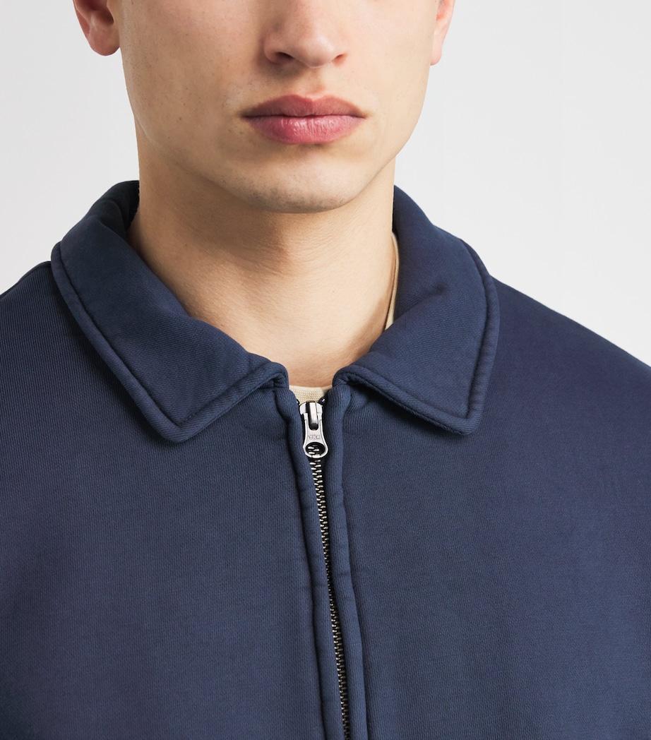 Cotton Sherpa-Lined Jacket NAVY Image 6