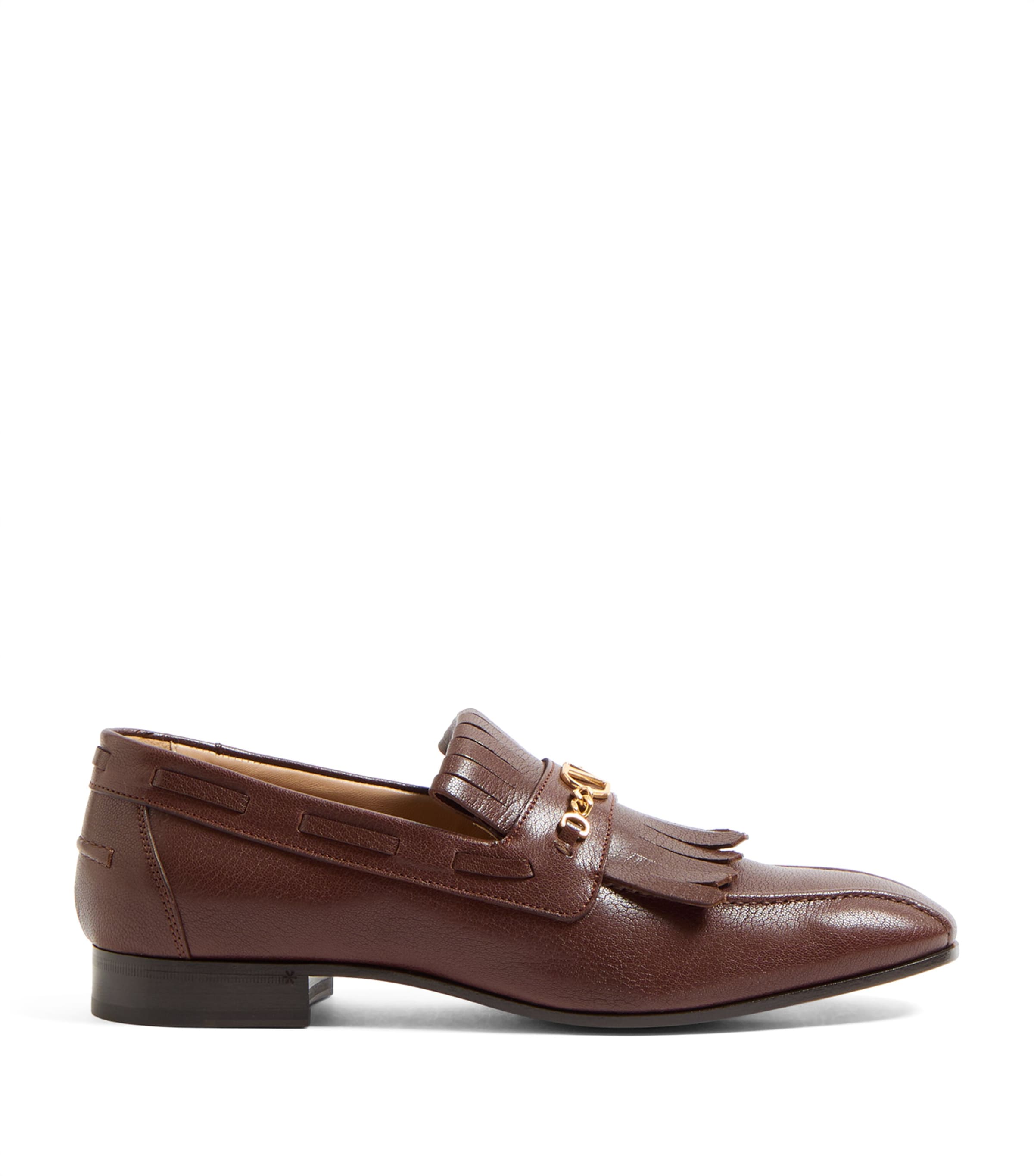 VALENTINO GARAVANI LEATHER VLOGO LOAFERS