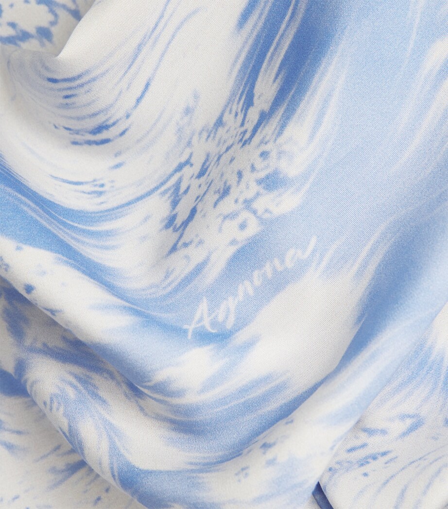 Floral Print Shirt 310 BLUE Image 5