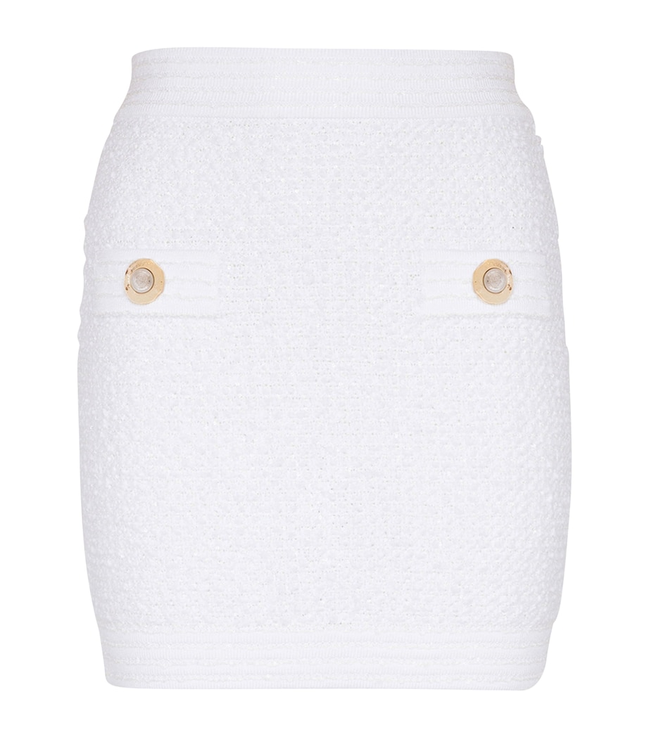 Tweed Mini Skirt 0FA BLANC Image 1