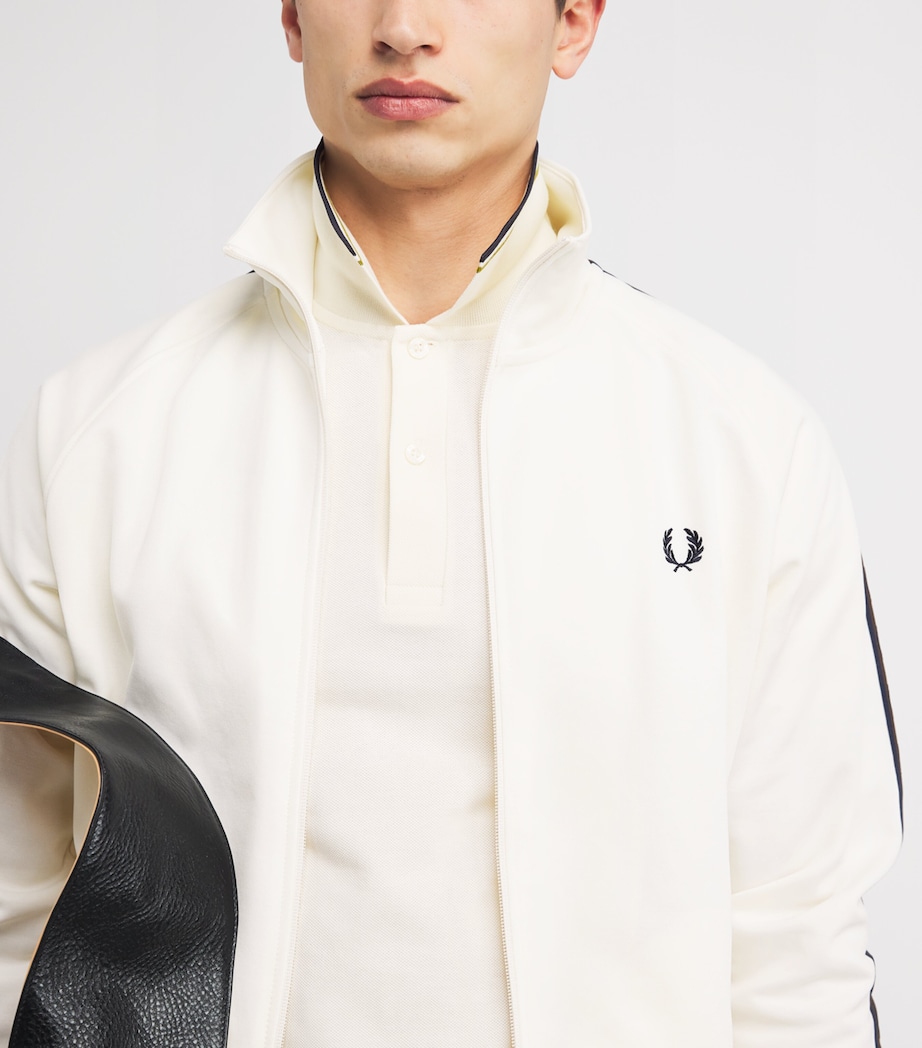 Contrast Tape Track Jacket 42A ECRU/BURNTOBACCO Image 6