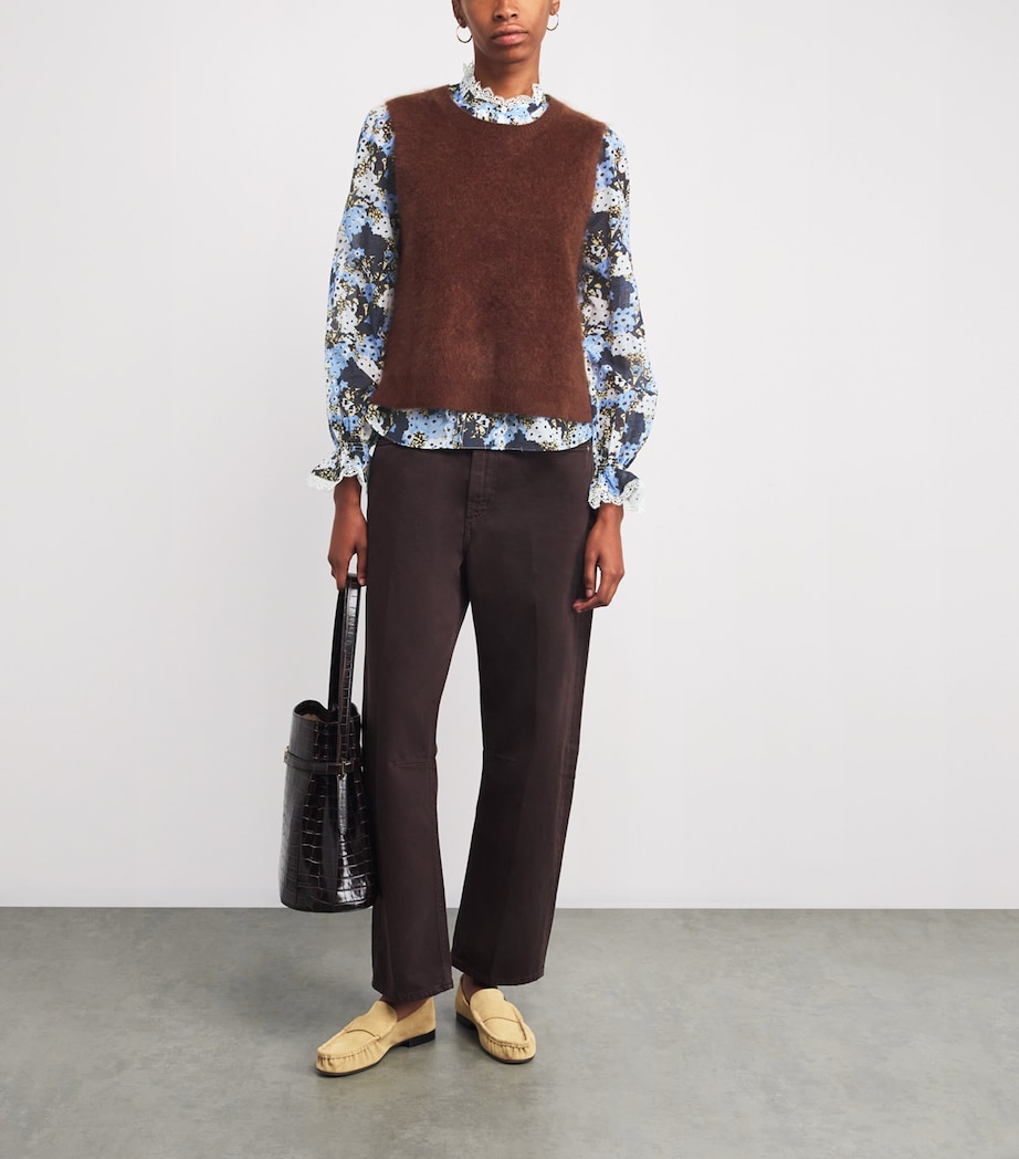 Cotton-Silk Meadow Print Blouse BLUE/MULTI Image 2