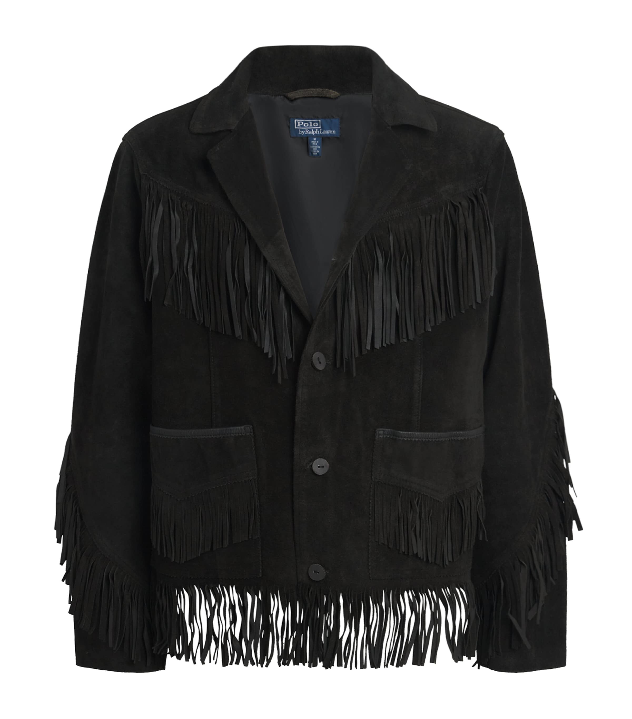Suede Fringed Jacket BLACK Image 1