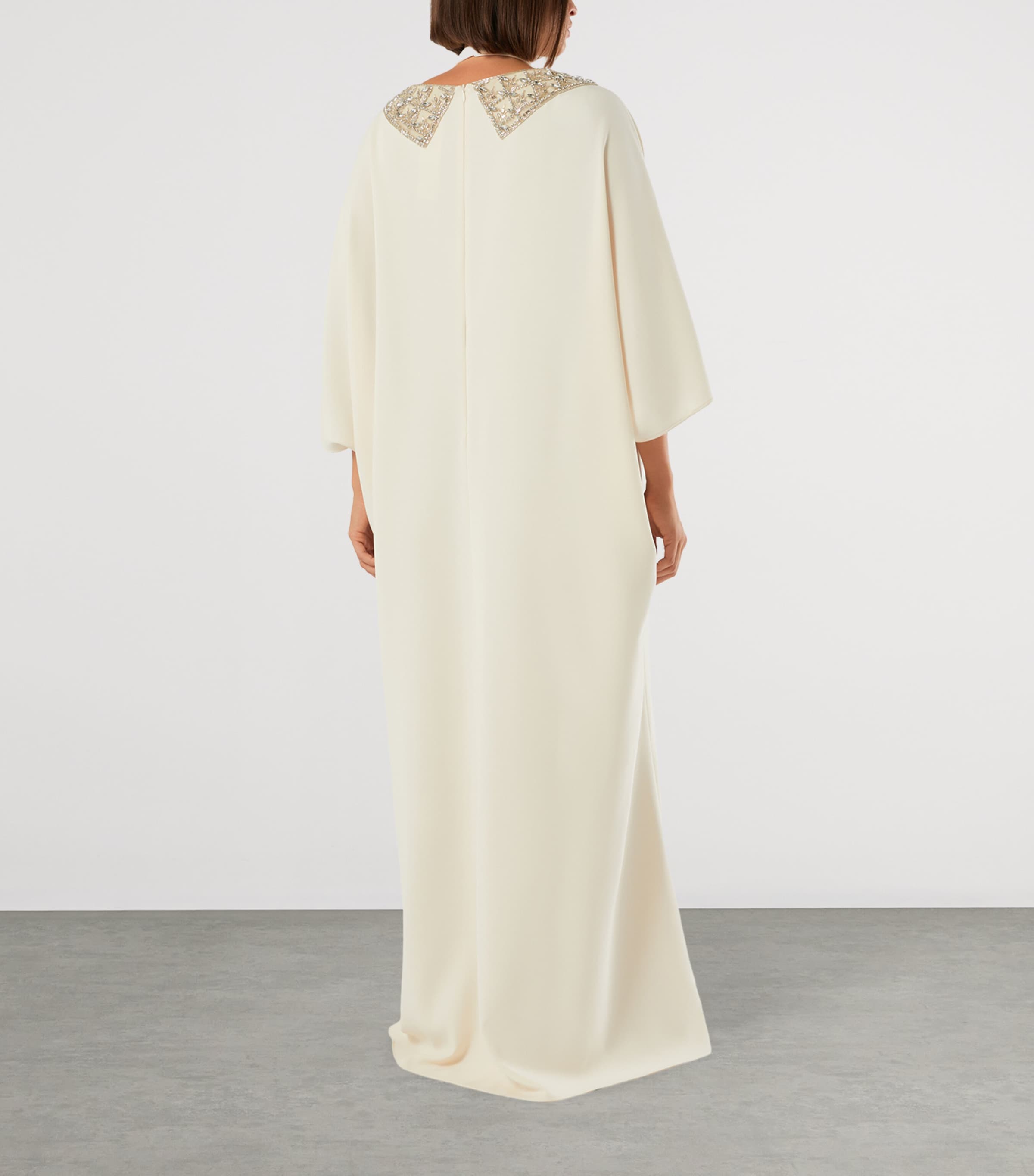 Marina Rinaldi Womens Embellished Halterneck Maxi Dress Champagne Image 4