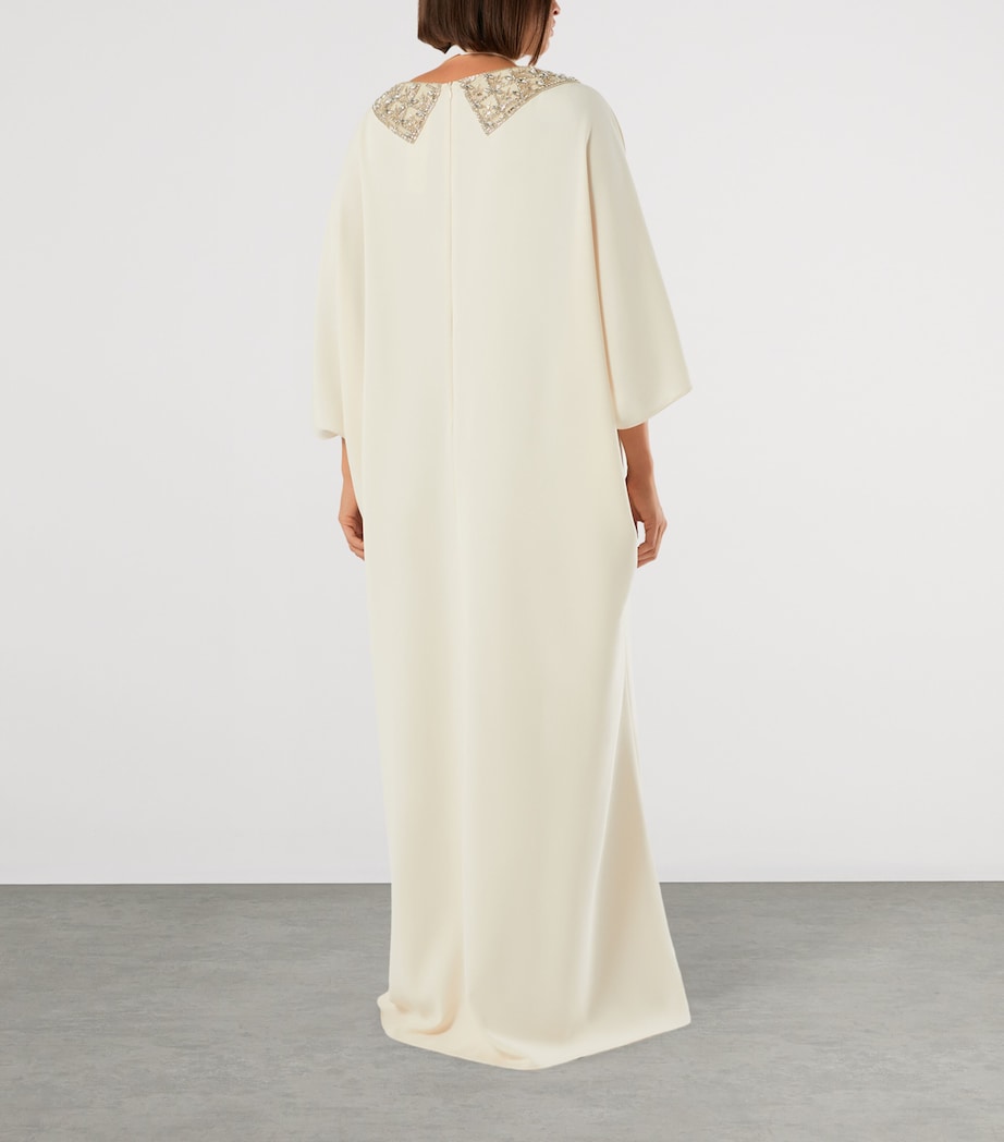 Marina Rinaldi Womens Embellished Halterneck Maxi Dress Champagne Image 4