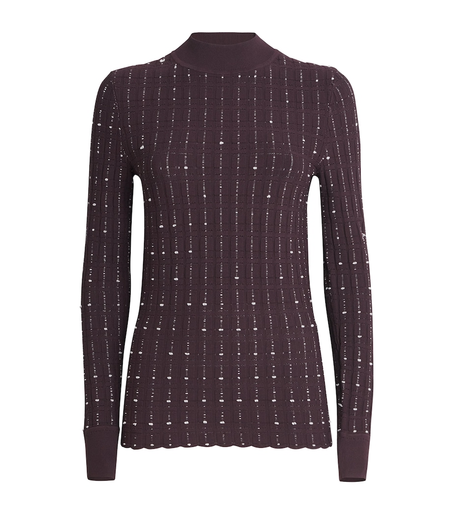 Fragmented Stripe Sweater MARASCHINO/IVORY Image 1