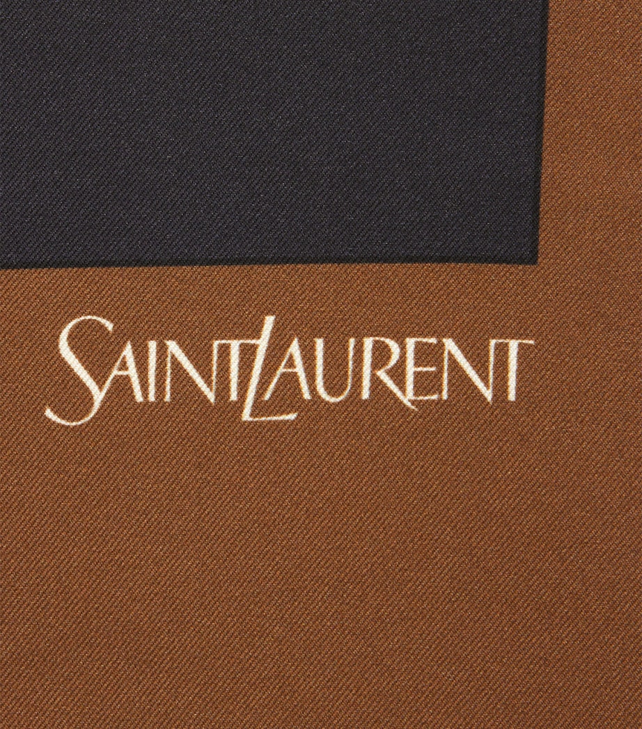 Silk Geometric Print Scarf 2978 Image 3