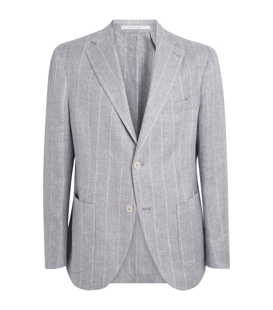 Eleventy Mens Linen-Cashmere-Silk Blazer Zucchero Image 1