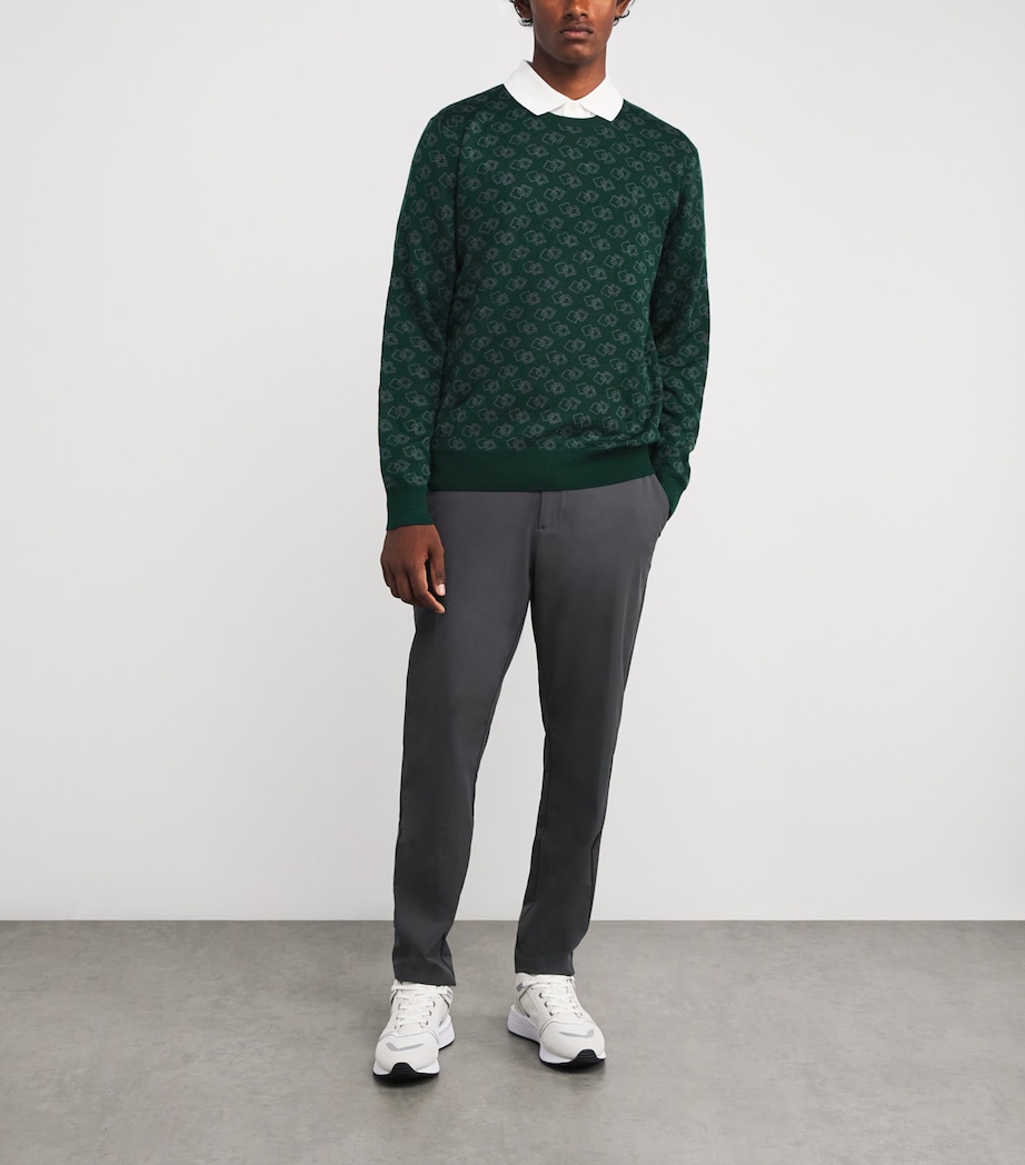 Geometric Jacquard Sweater GREEN MULTI Image 2
