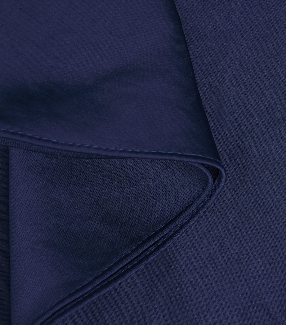 Theory Womens Crushed Satin Sleeveless Blouse Sapphire Navy Image 6