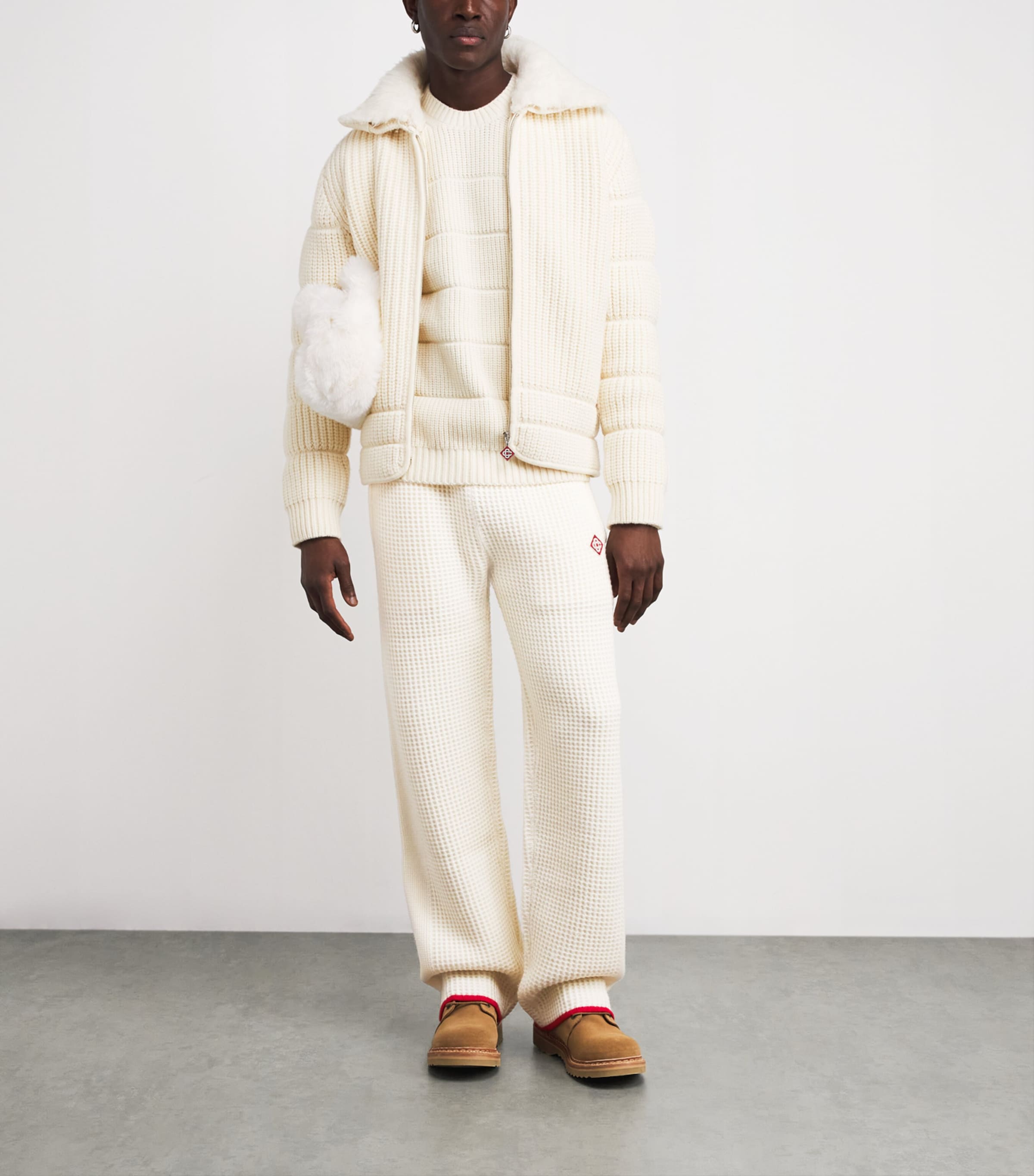 Merino Wool Padded Jacket WHITE Image 2