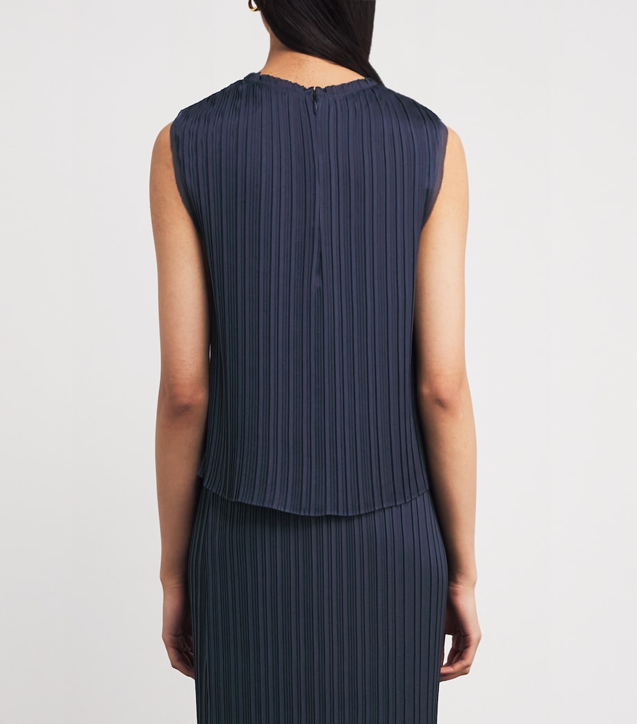 Satin Pleated Top 403CBL Image 4