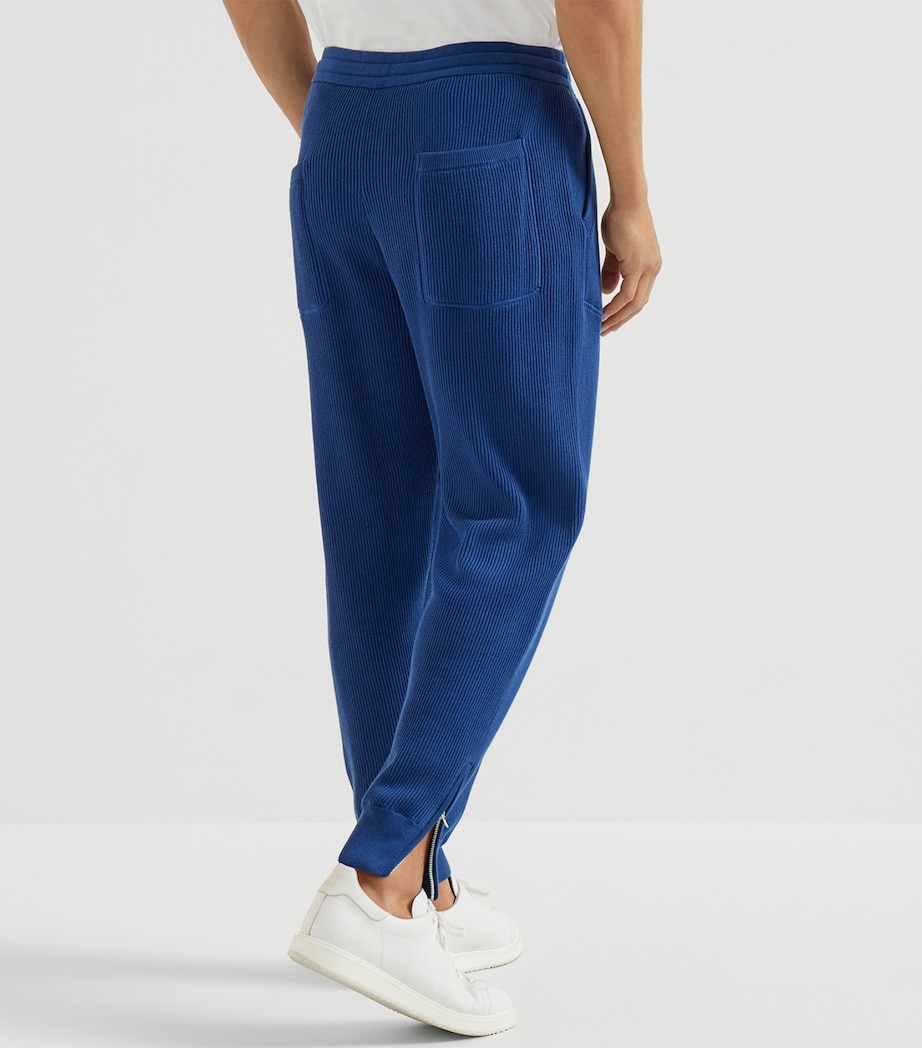 Brunello Cucinelli Mens Cotton Knitted Straight Sweatpants Image 5