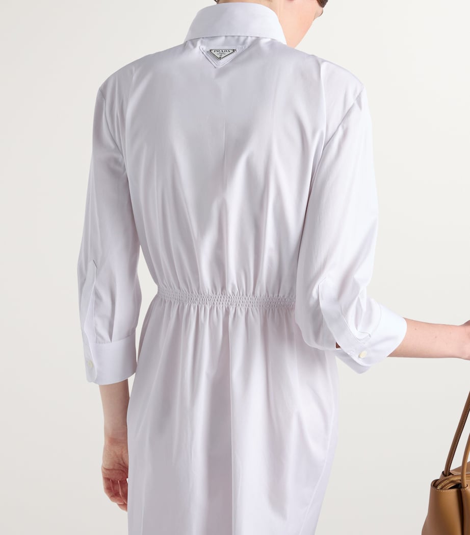 Prada Womens Cotton Poplin Shirt Dress Image 3