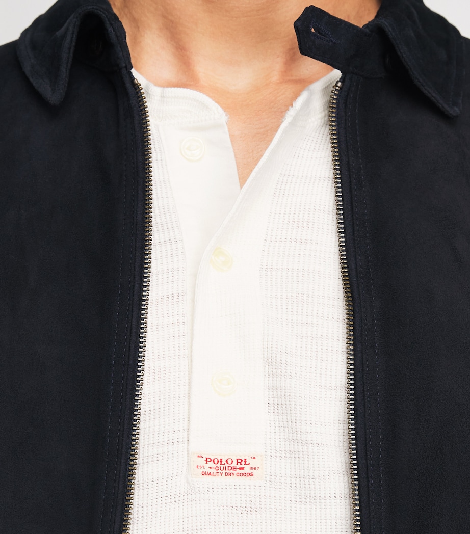 Polo Ralph Lauren Mens Cotton Waffle-Knit Henley T-Shirt Nevis Image 3