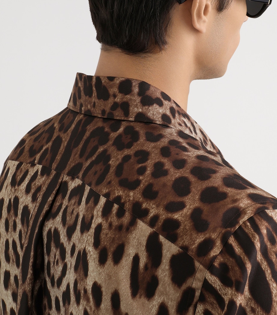 Silk Leopard Print Shirt HY13M-LEO NEW Image 5