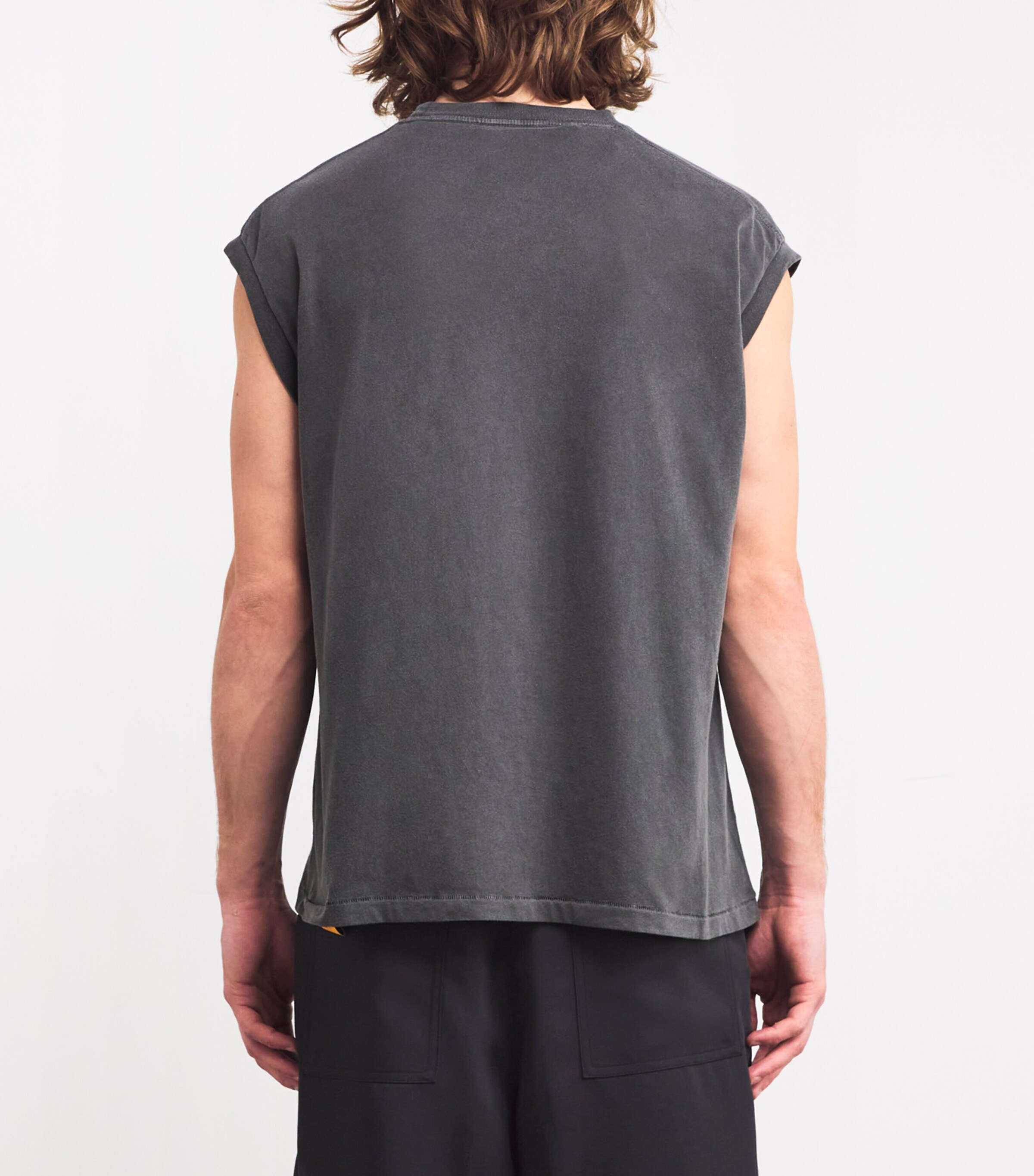 GALLERY DEPT. Mens Cotton-Blend Sleeveless Augi T-Shirt Vintage Black Image 4