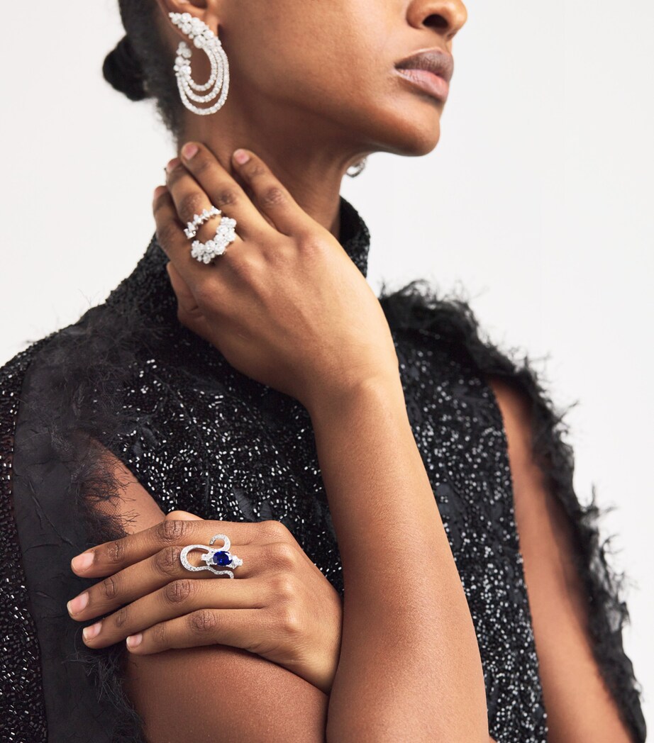 Yeprem White Gold, Diamond and Sapphire Reign Supreme Ring White Gold Image 2