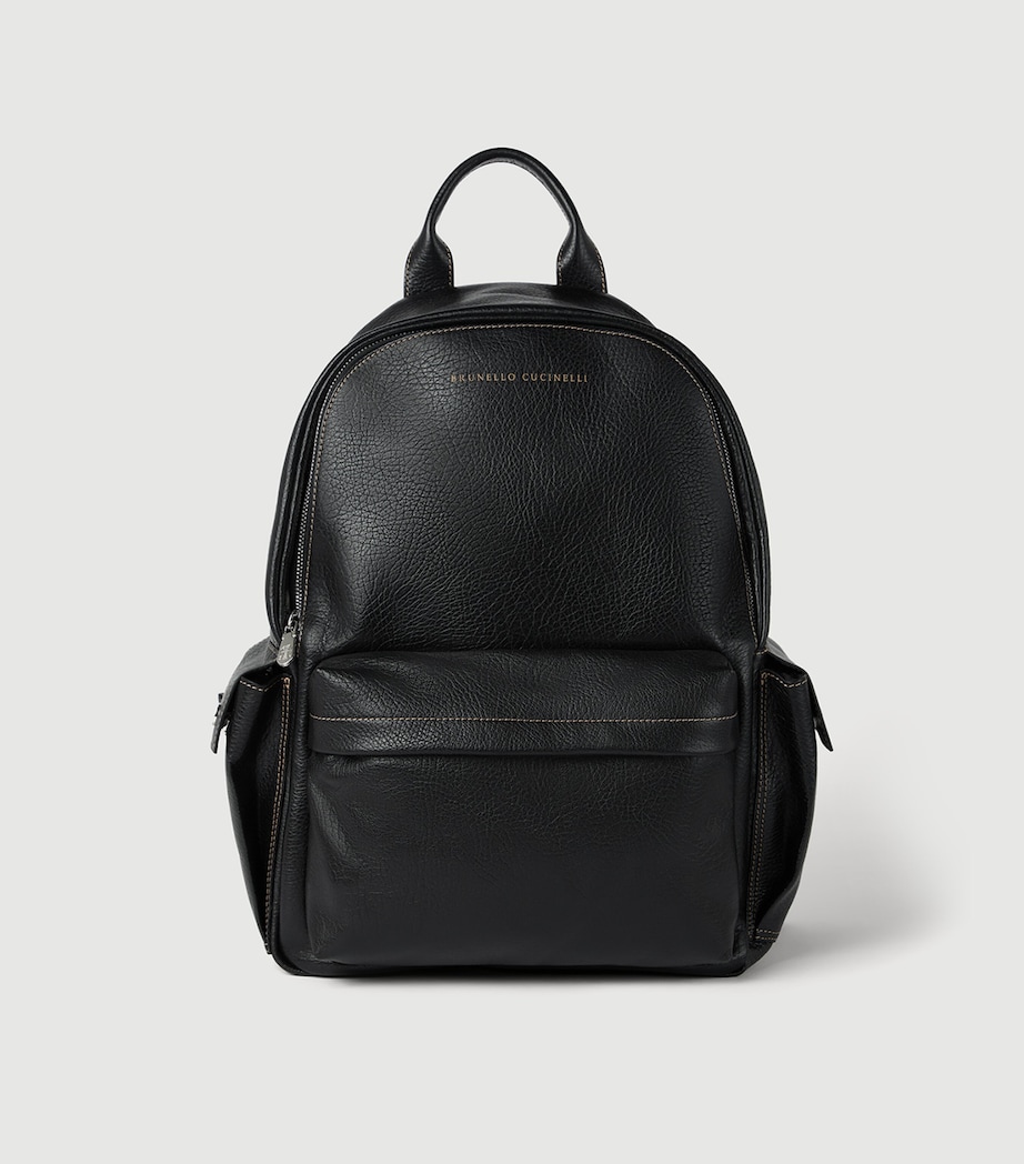 Brunello Cucinelli Leather Travel Backpack Image 2