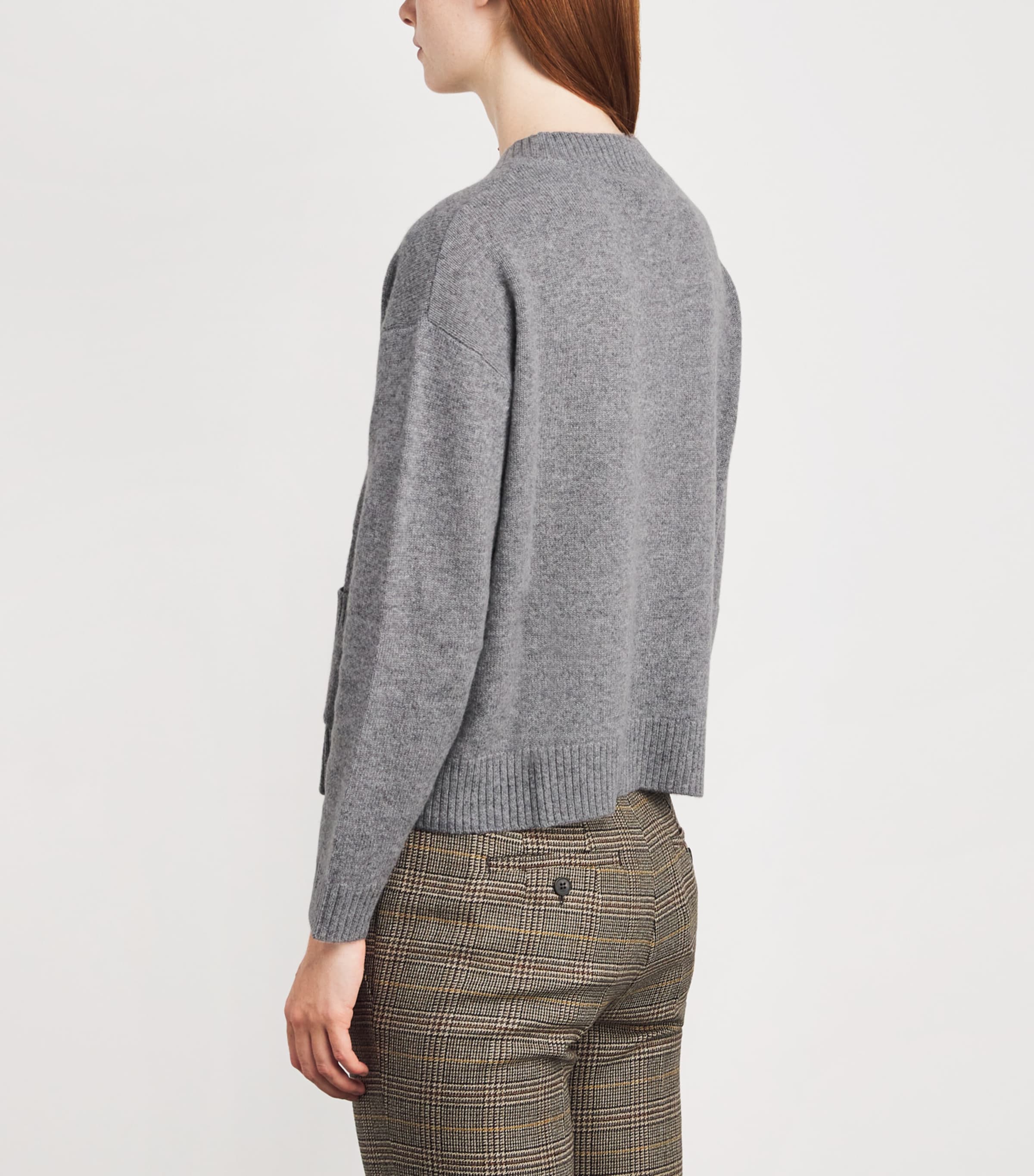 Virgin Wool Cardigan MEDIUM GREY Image 4