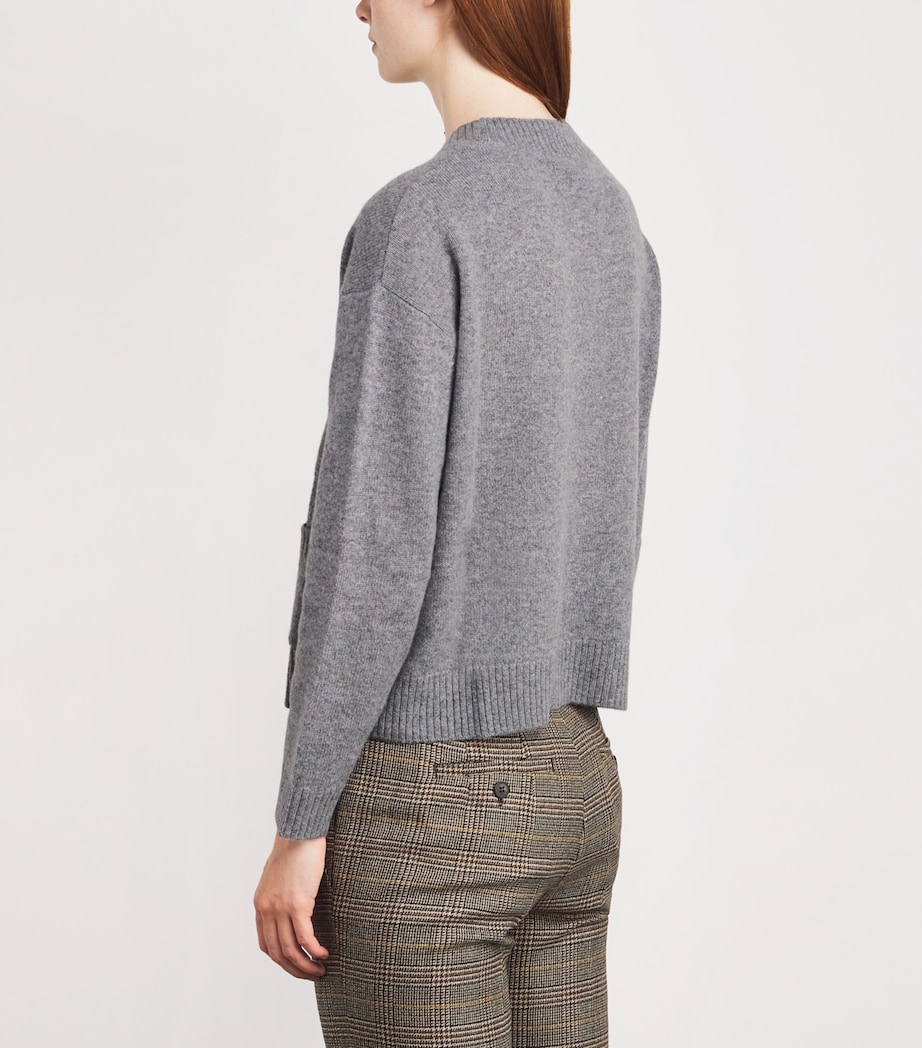 Virgin Wool Cardigan MEDIUM GREY Image 4