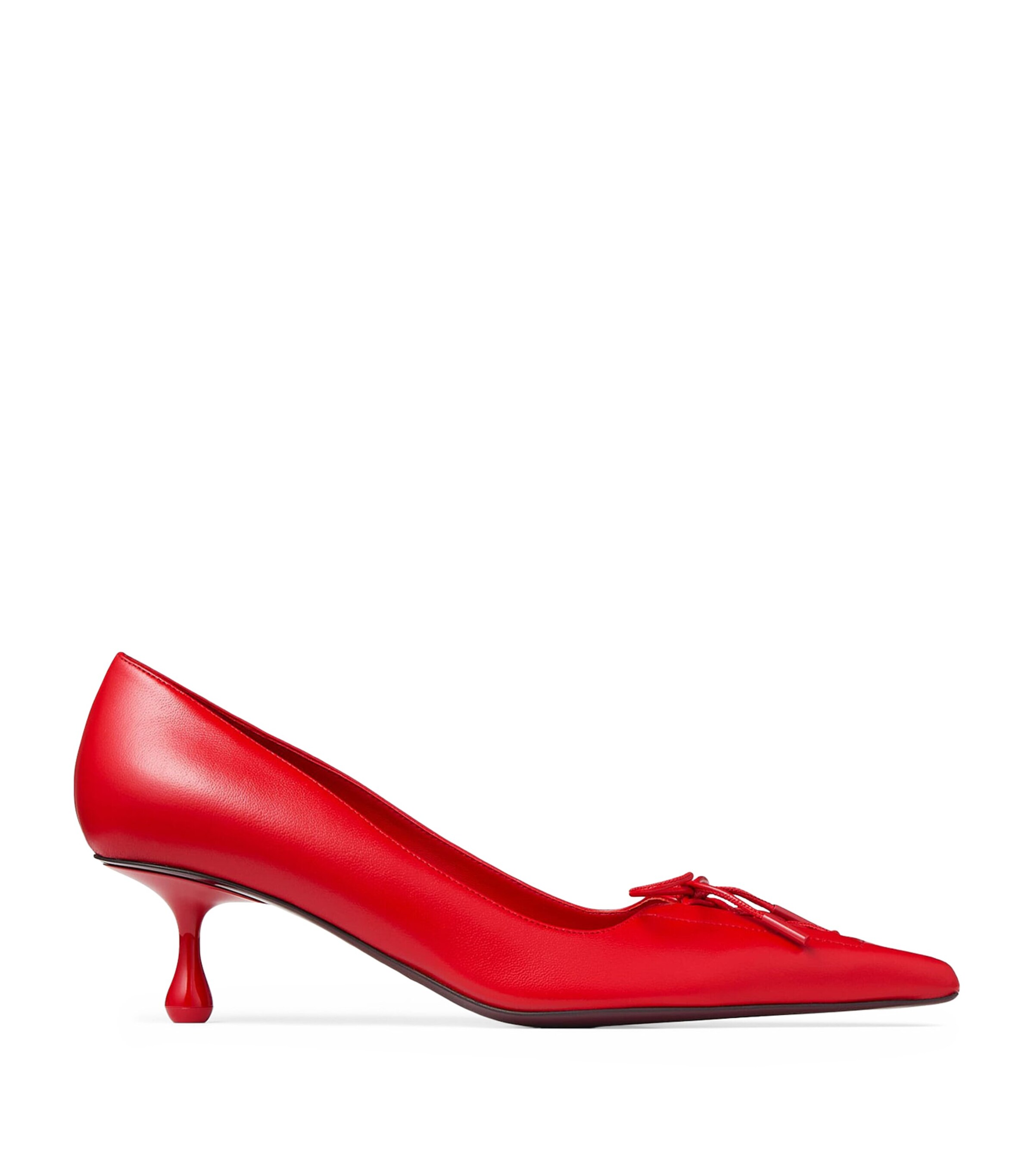 Jimmy Choo Scarlett 50 Leather Heel Pumps In Red