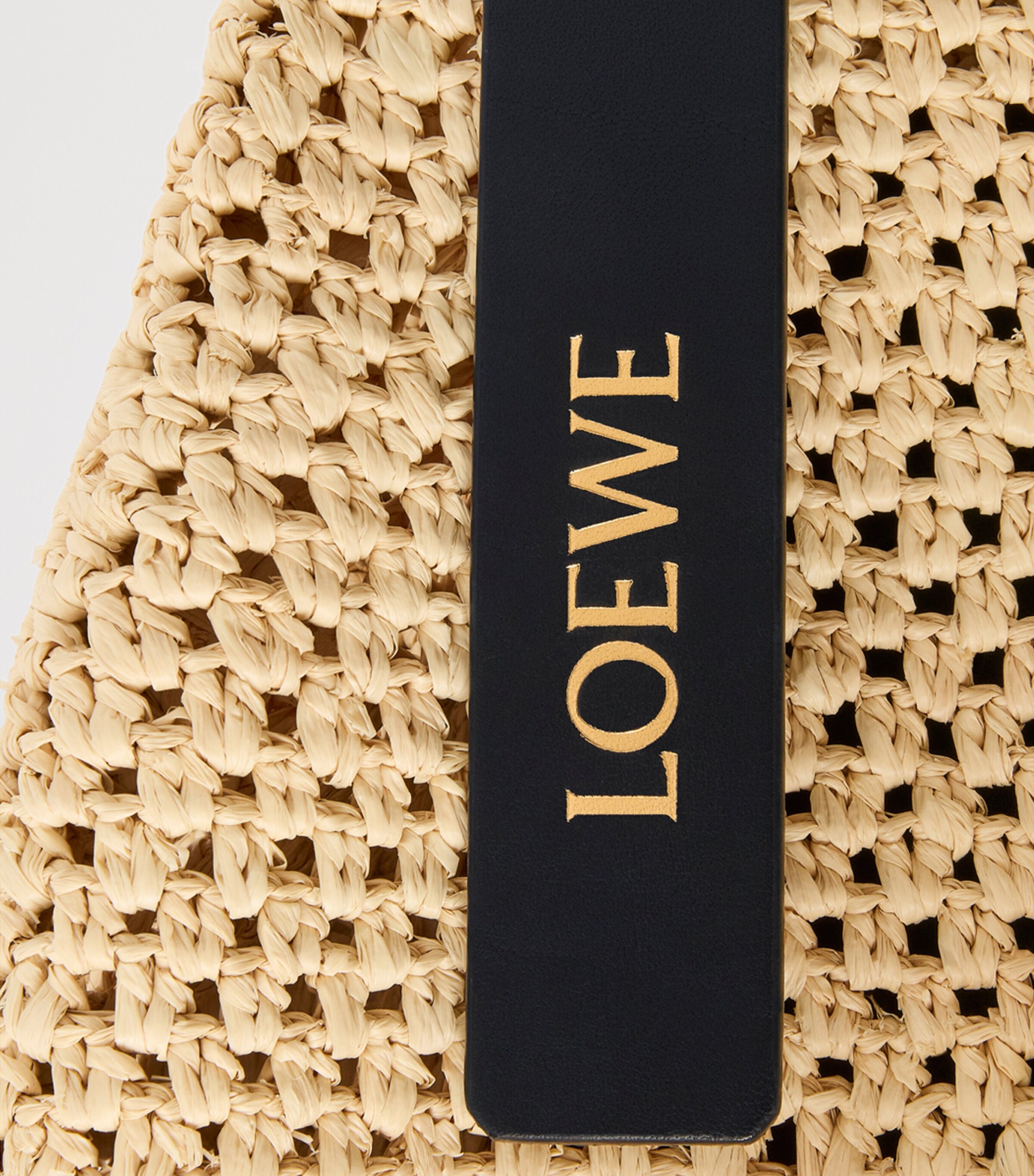LOEWE x Paula's Ibiza Small Raffia Punch-Hole Hobo Bag