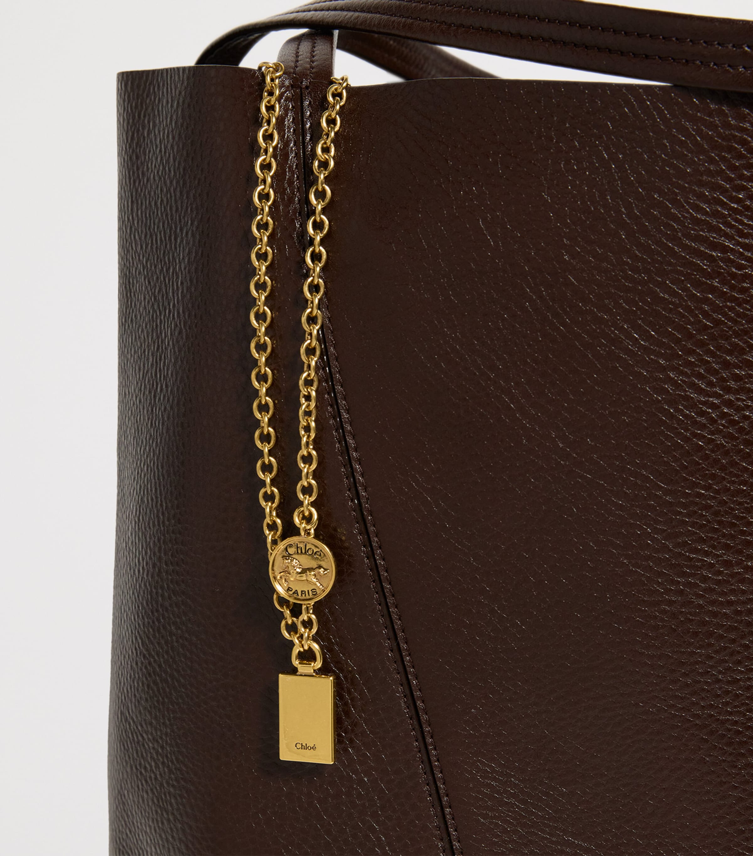 Large Calfskin Spin Tote Bag KOHL BROWN Image 4