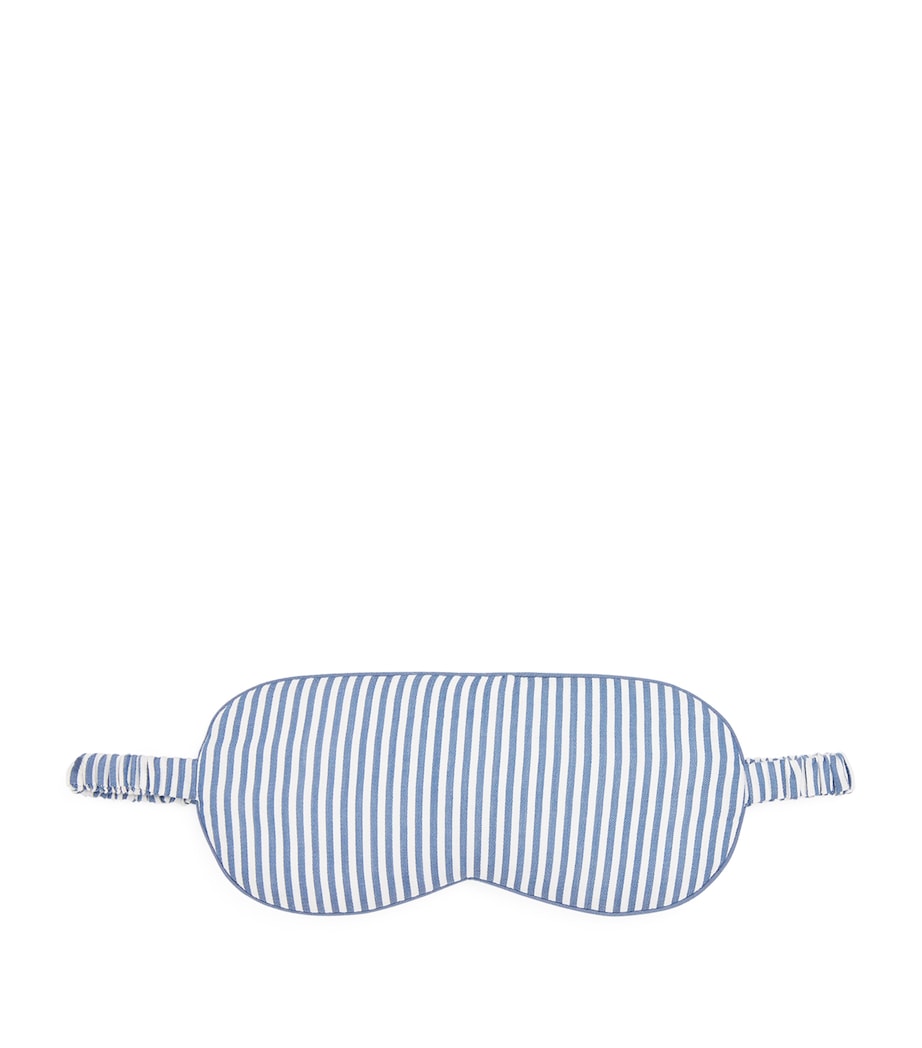 Cotton Striped Sleep Mask BLUE Image 1