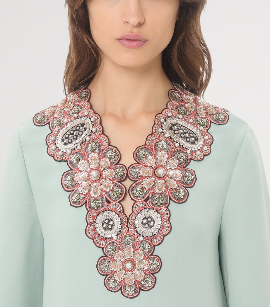 Silk Embellished Maxi Dress QM1 Image 6