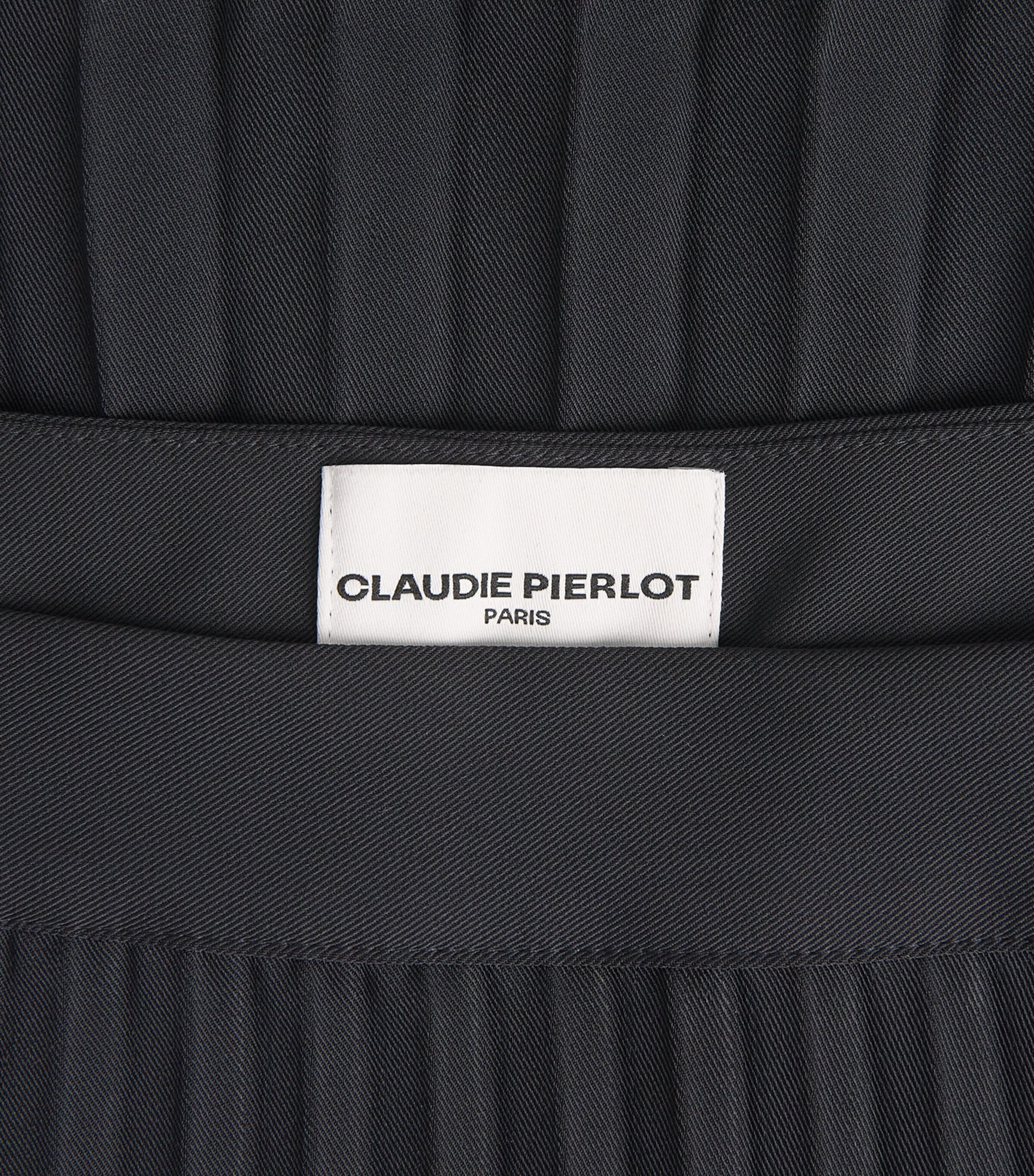 Asymmetric Pleated Mini Skirt BLACK Image 5